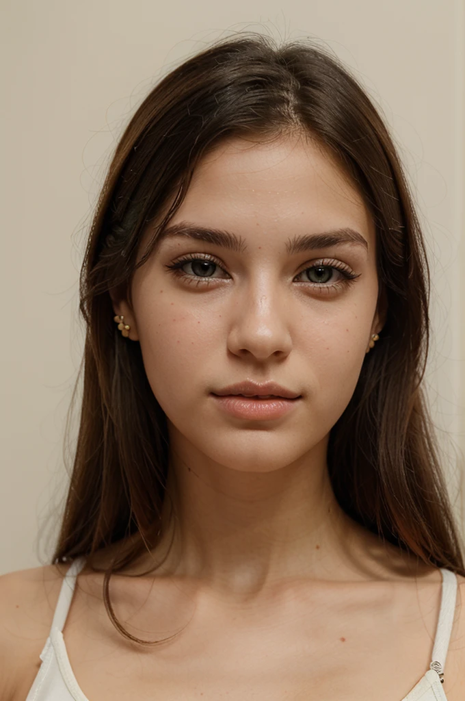 face of a beautiful 24 year old Spanish student girl with green eyes and small ears, perfect attractive with small nose attractive small perfect white skin, cabello blonde , labios hermosos 