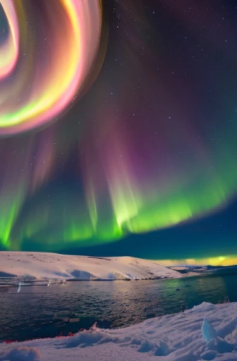 Aurora seen at the North Pole