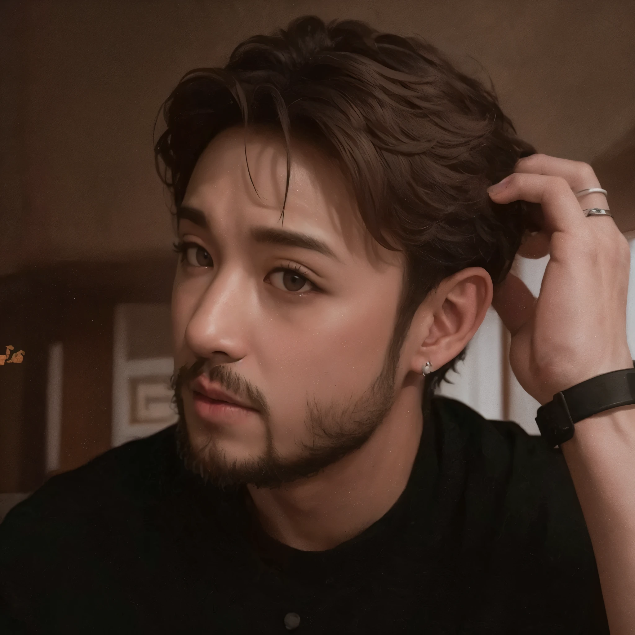 Bang Chan from Stray Kids face, Bang Chan, Christopher Bang, fotorrealista, ultrahd, 8K.