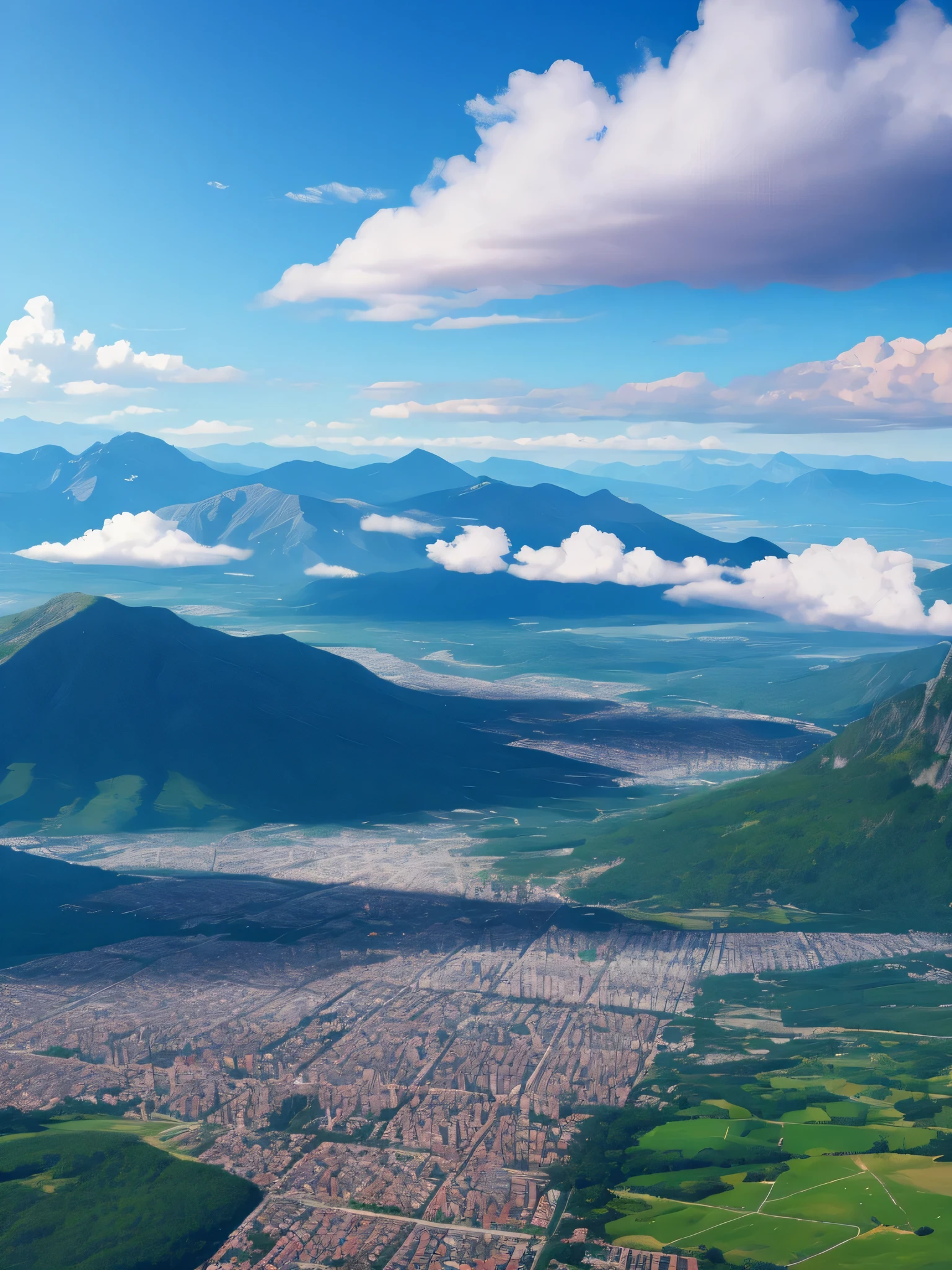 cloud, global city, city View, Mountain, 