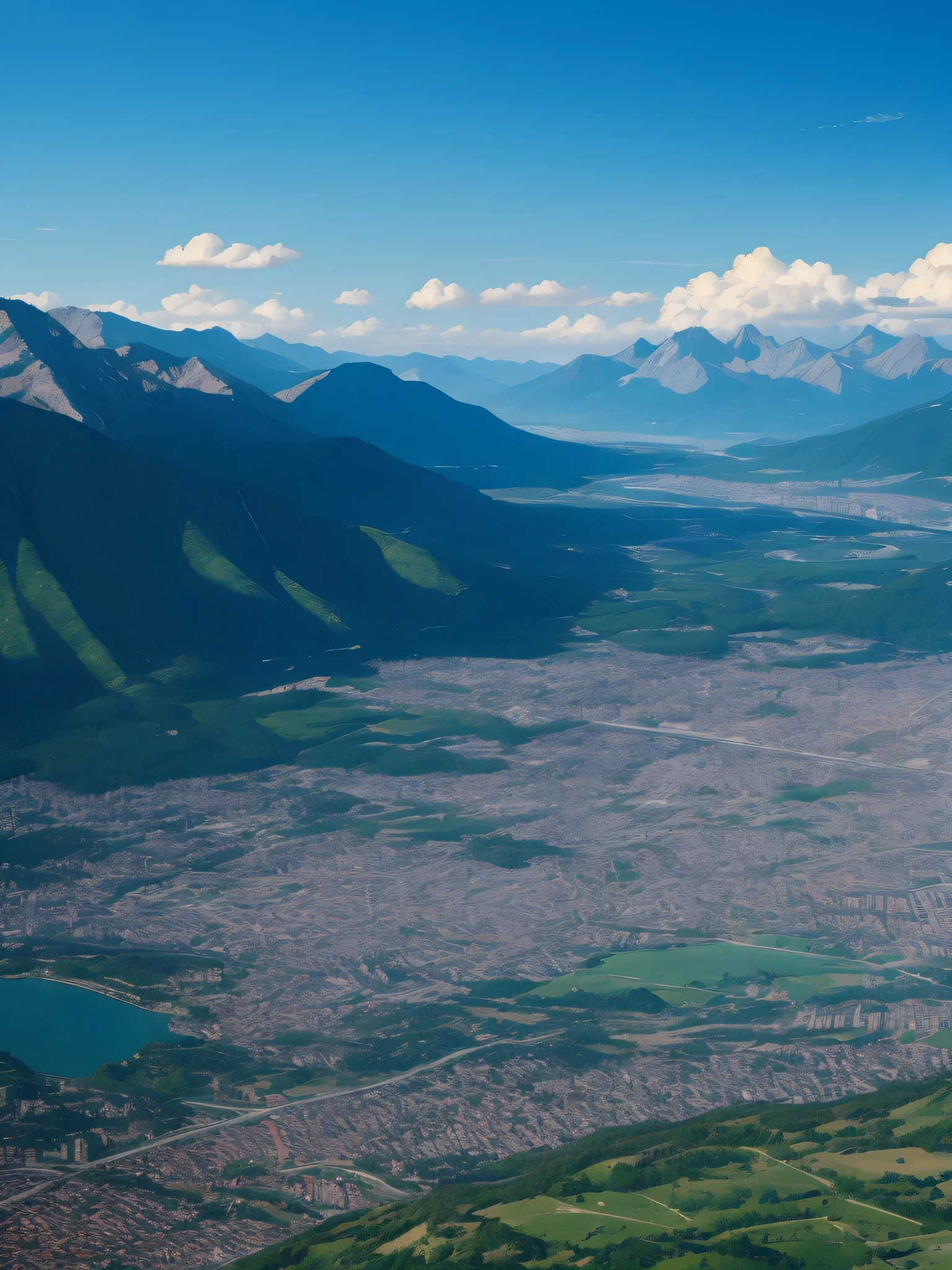 cloud, global city, city View, Mountain, 