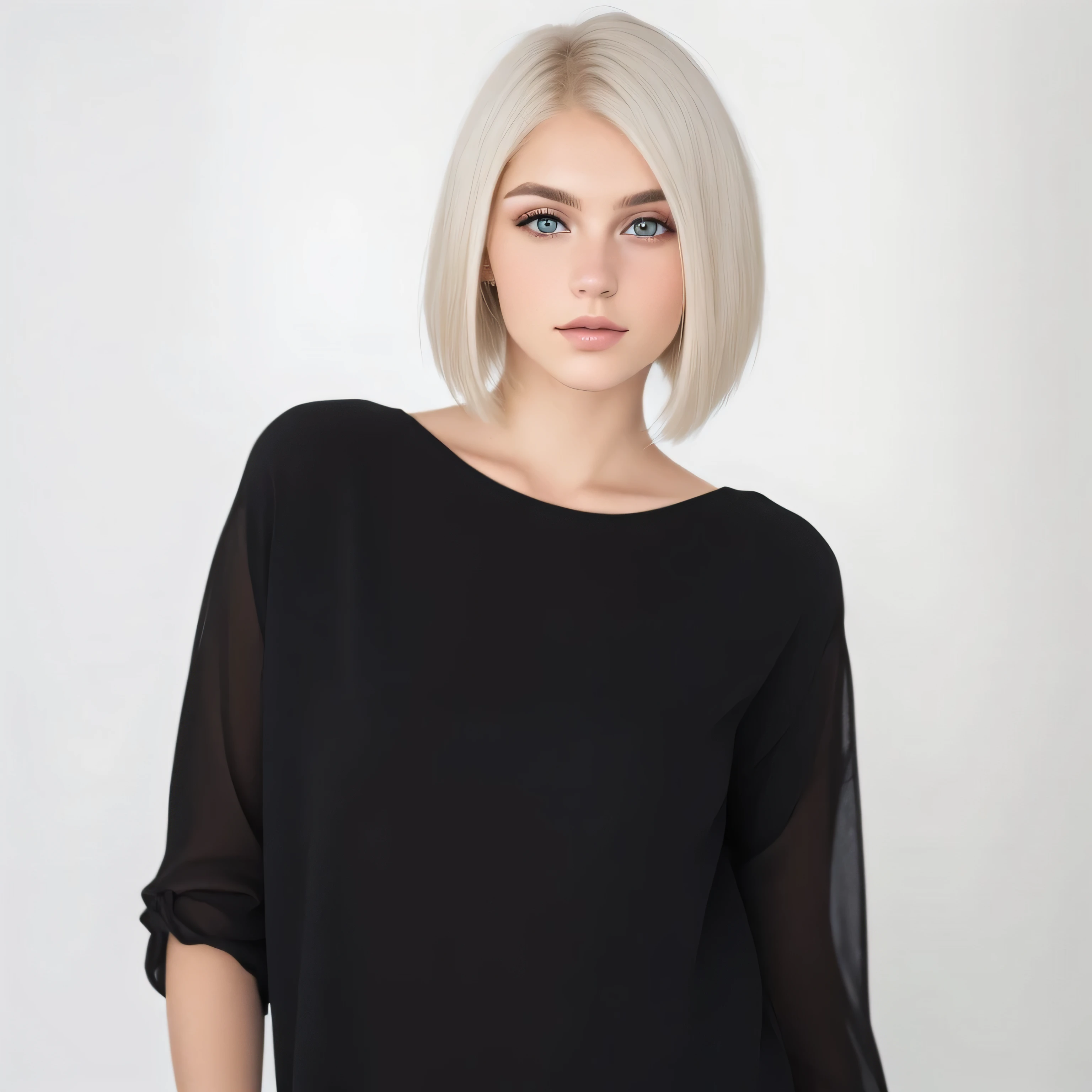 a close up of a woman with a short blond haircut and a white see through top, short blond hair, with short hair, blond bob haircut, blonde short hair, bleached blonde short hair, yelena belova, with short bobbed white hair, short blonde hair, perfect white haired girl, girl with short white hair, sofya emelenko