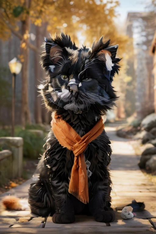 Darker fur consistent with the rest of the cat's hair