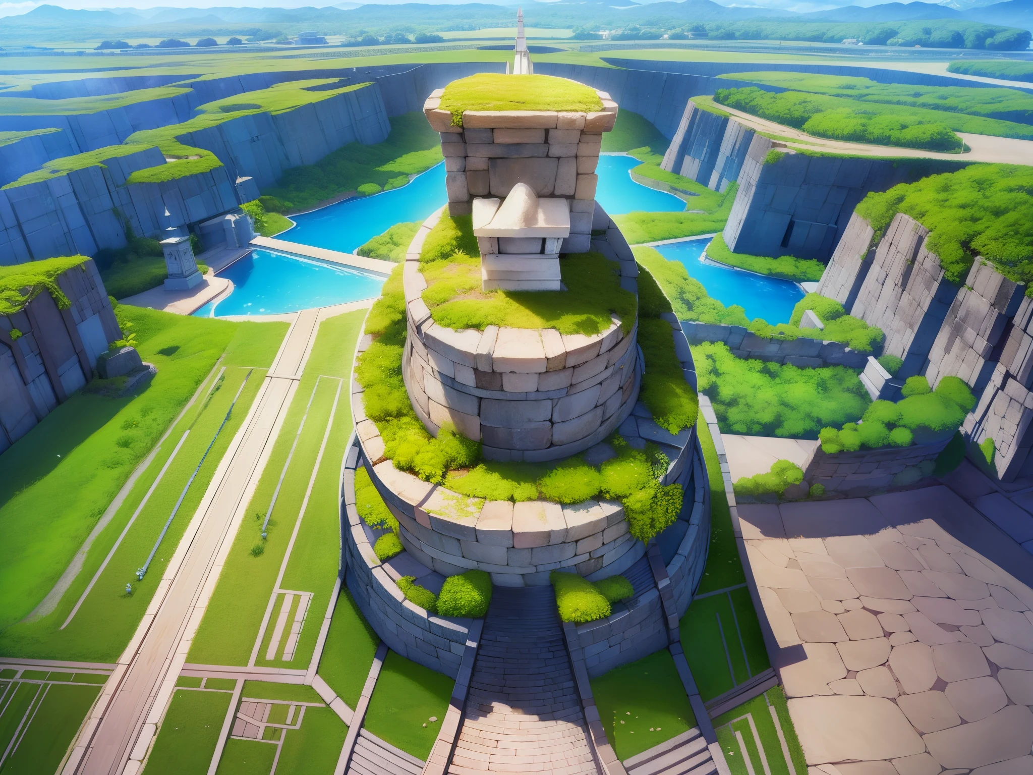 highest quality、masterpiece、detailed、Moai（Moai）teeth、チリ領Easter Islandにある人面を模したとされる石像。On a hill called Ahu facing the sea of the island.、often with their backs to the sea、正確にteethかつての住居跡を取り囲むように多数建てられている。大きさteeth3.5 m、重量20トン程度のものが多いが最大級のものteeth20メートル、重量teeth90トンに達する。It is made of tuff produced on the island.、There are approximately 900 of them, including those abandoned during construction.[1]。現在アフに立っている約30体teeth、All have been restored since modern times.。 造られた時代によって様式teeth変化し、初期の物とされるものの多くteeth、It&#39;s small, about 3 meters tall.、It became larger as time went on.。アフに建てられたことのあるものにteeth頭と胴体があり、late stage、とくに大きなものにteethプカオと呼ばれる赤い石が頭上に乗せられ、一部teeth目と思しき造作もされている。 これらの像の設置目的・用途についてteeth「Built for ritual purposes」It is speculated that、実際の祭祀形態についてteeth諸説あり、定説teeth未だにない。「Easter Island」See also section。