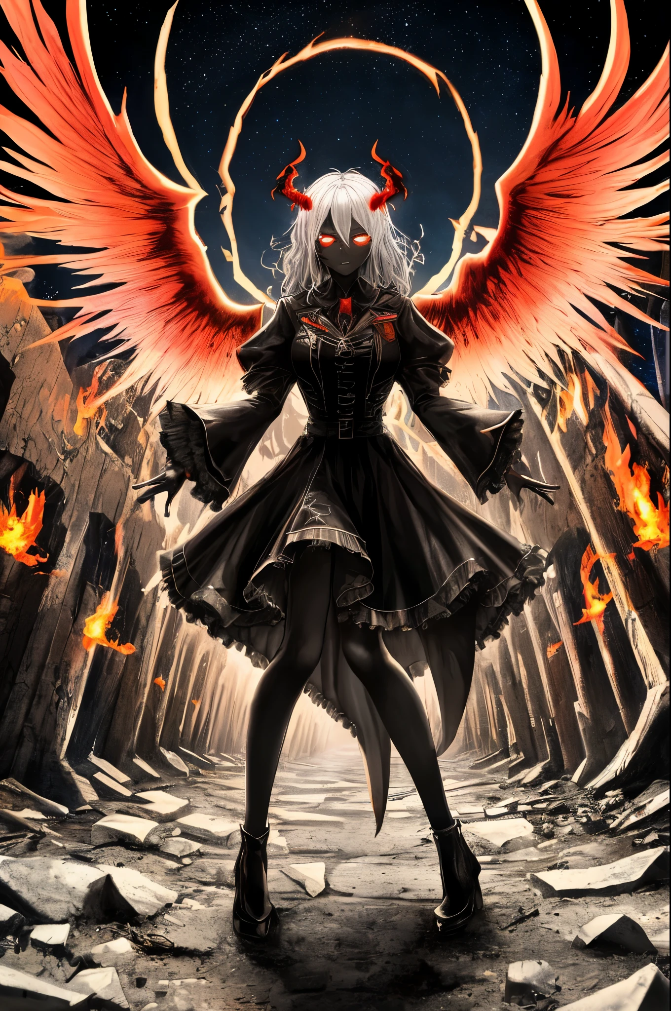 (Dark skin), (devil horns), Large breasts,
The temptation of immortality occupied my mind
reprimand
Knee weakness, Summoning power
confusion
I am the storm that is coming
Provoke black clouds in isolation
I am a recycler with my name
Born in flames, I am blessed
My family crest is the demon of death
deserted, I was awakened
Darkness and the divine Phoenix Ashes
The pain that ensues
Fate chases time
Inheritance nightmare, Surrounded by fate
Can't escape
Continue walking on the route between the lights
wrong
Walk through the empty hall，I won't go over 5R
Truth in the eyes of embers
We always fight in fire and ice
Two souls were once lost, Now they remember
I am the storm that is coming
Provoke black clouds and isolation
I am a recycler with my name
Born in flames, I am blessed
My family crest is the demon of death
deserted, I was awakened
Darkness and the divine Phoenix Ashes
The pain that ensues
Fate chases time
Disappear into the night
The shadow of loss left behind
Obsession is tugging at me
decline, I will take what belongs to me
Lurk in the shadows under the night
Bloody spinning constellations
Dancing in the graves of those standing at my feet
The dream of the Black Throne I keep repeating
Dark ruins, Summoned from the ashes
The puppeteers gathered all the masses
cable, Distorted thoughts when the blade hits
You want that power? Then try and accept it
Outside the tree
fire
smash
Bloodline yearning
Dark thoughts embrace
Crimson delight
Be your hazy heart
Curing or destruction?
Bury the light deep in your heart
spurn, Didn't go home
We burn chaos in the wind
Drift alone in the ocean