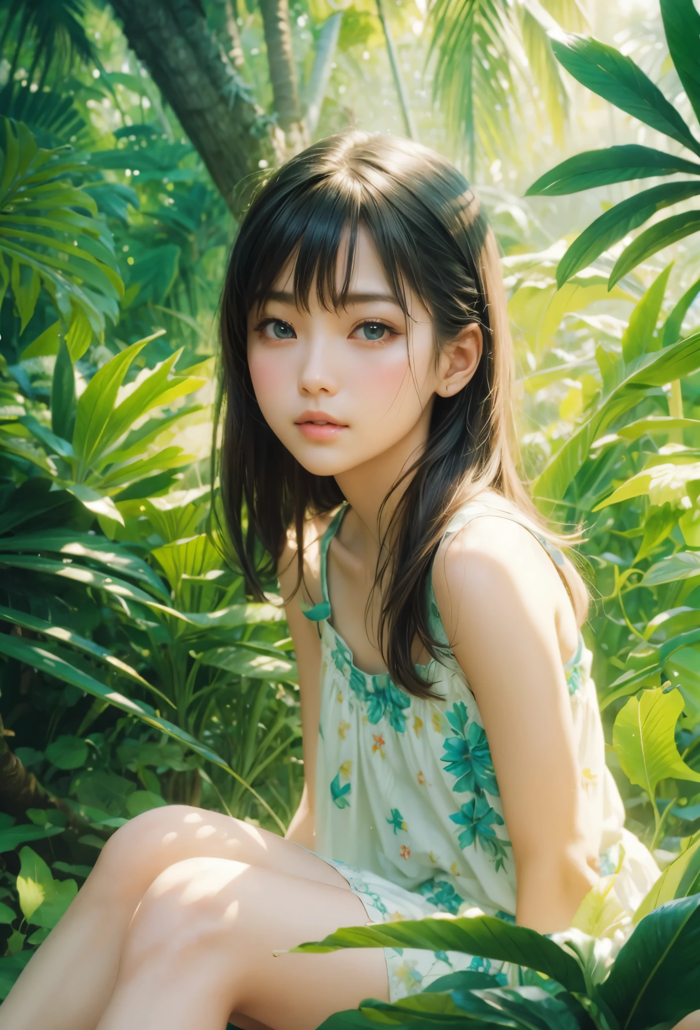 (detailed illustrations,Very detailed and precise drawing,Delicate drawn lines with tempo,Realistic texture expression),[color traced main line],midsummer beach[[tropical country]],(Girl(beautiful girl)[[big eyes]])[11 years old](SKINNY[bony body][very thin breasts[small nipples with pointed points,]][リアルな乳頭のdetailed]),[During orgasm](sweaty[Trance]) Eros in the Natural Body (Nude gravure),[Ideal Eros],([リアルな女性器のdetailed:0.8] [(clitoris) [labia minora]]),(Fine and beautiful skin expression [transparency]),[完璧な目のdetailed (Beautifully detailed iris)[eyes like jewels]],[long and beautiful eyelashes],[precisely drawn hair [美しく艷やかな髪のdetailed]],(完璧な手のdetailed [Beautiful fingers with no damage [beautiful nails]]),(perfect anatomy(perfectly balanced proportions))[[full body portrait]],[ideal color coordination(Accurate simulation of light and material interactions)],(HighQuality,High resolution,(detailed,High definition)),[[Soft ambient light]],[realistic],[Visual art that tells a story] [[full body portrait]][[Watercolor style coloring]][Colorful].