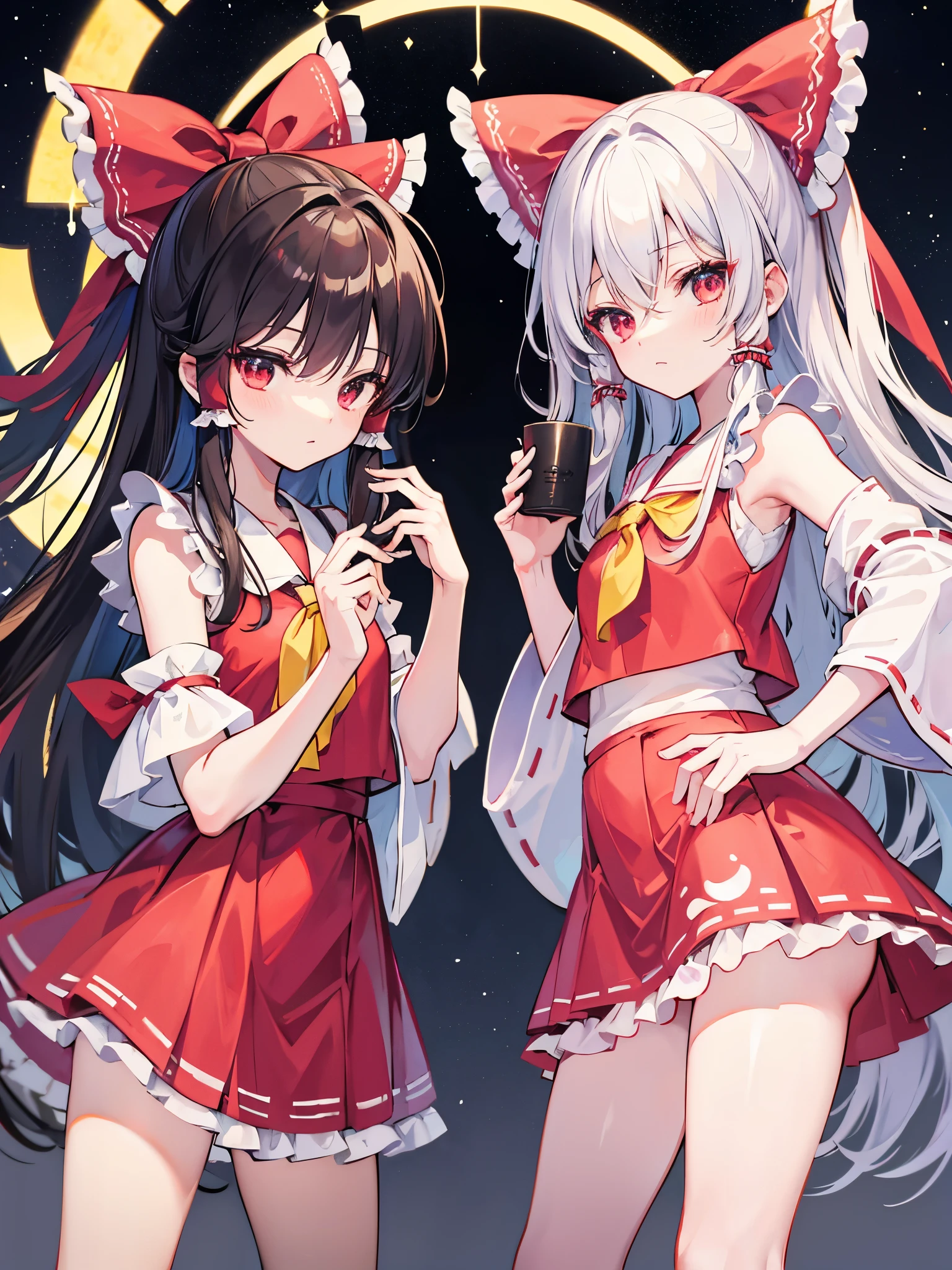 Reimu Hakurei and Hatsune Miku perform together in a dream