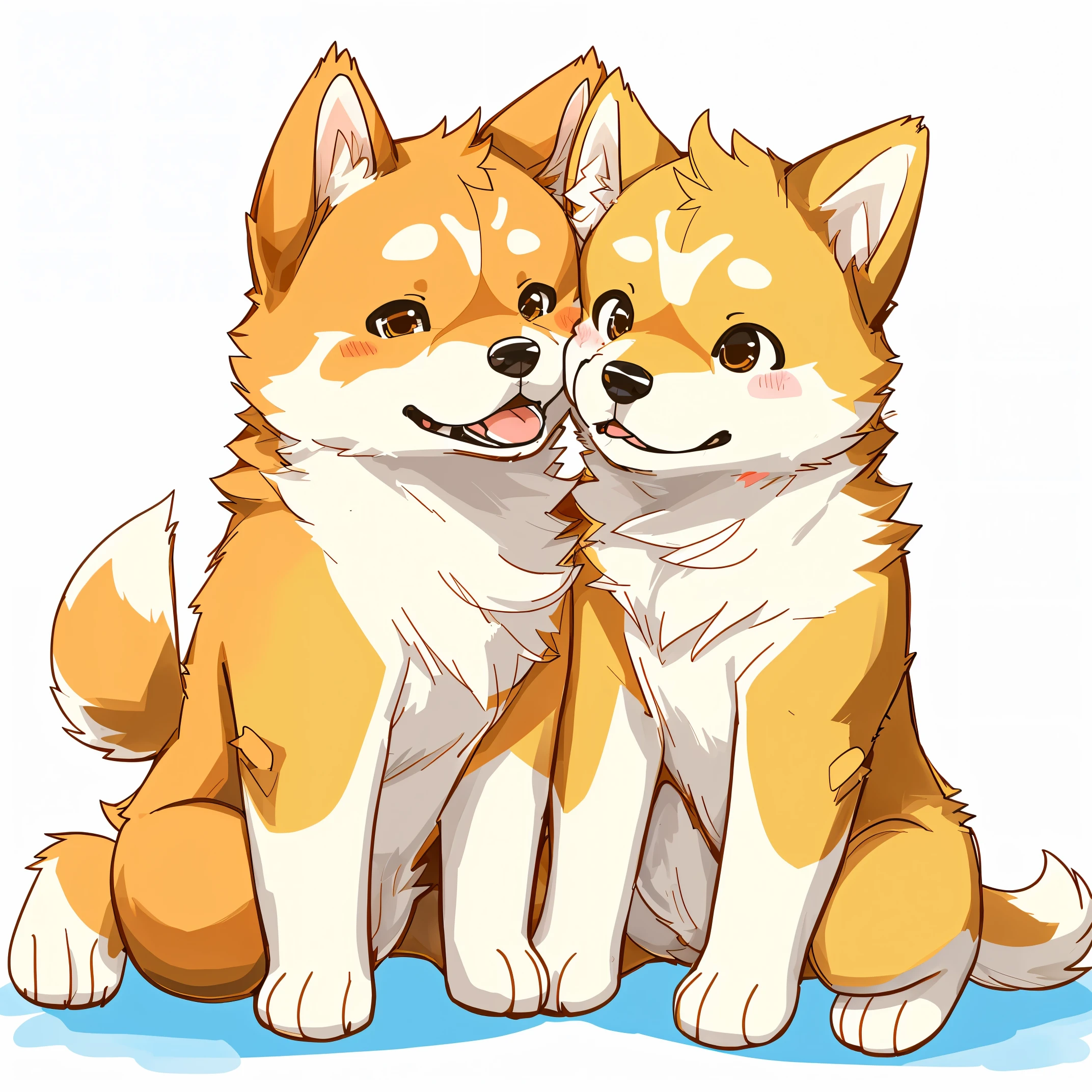 cartoon dog sitting on the ground with a white background, kawaii cute dog, anthropomorphic shiba inu, shiba inu dog, cute dog, shiba inu, japanese dog, shibu inu, shiba inu face, doge, cute corgi, cute single animal, inspired by Shiba Kōkan, shiba inu portrait.