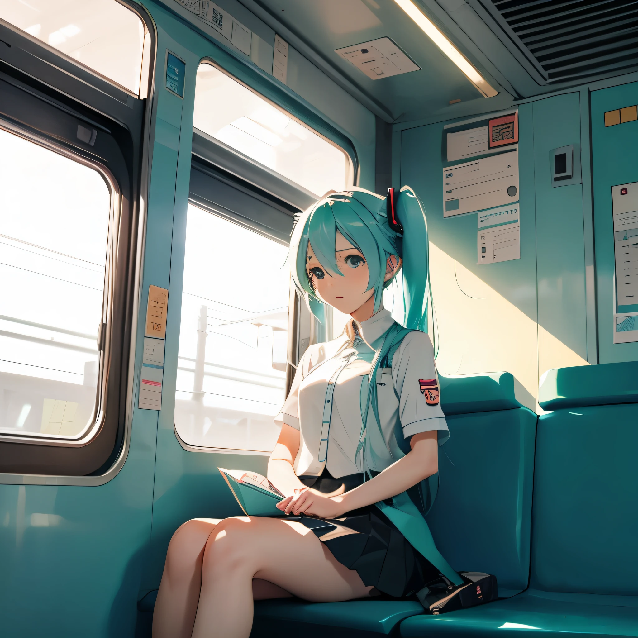 hatsune miku、Uniform appearance、take a train