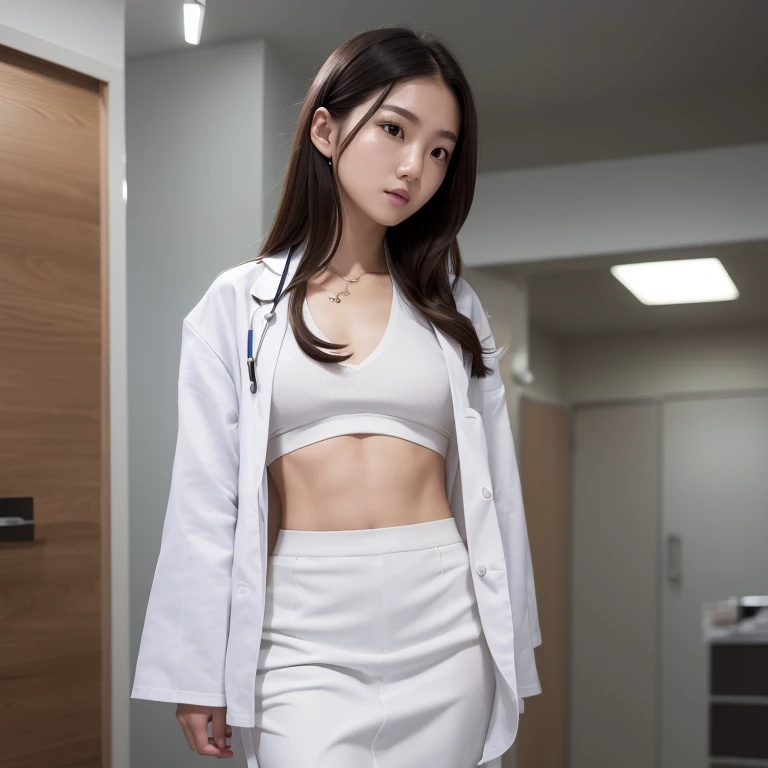8k, RAW,natural skin,detailed skin,(skindentation:0.3), japanese girl,nurse wears white nurse uniform,garter belt,black legwear,hospital room,best quality,masterpiece