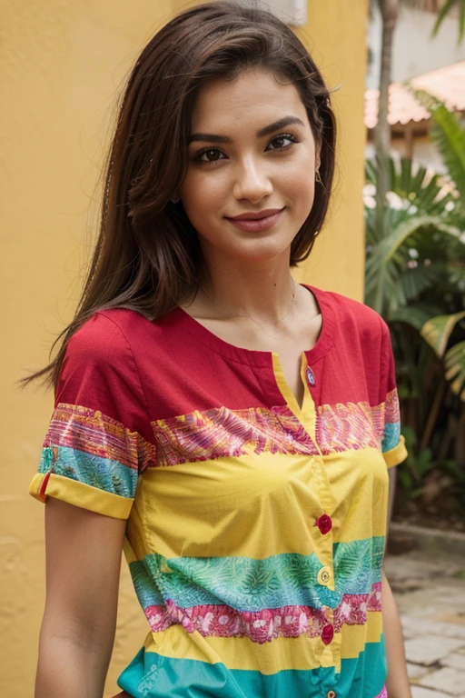 camisa mais divertida, com cores vibrantes, Vermelho, amarelo, verde