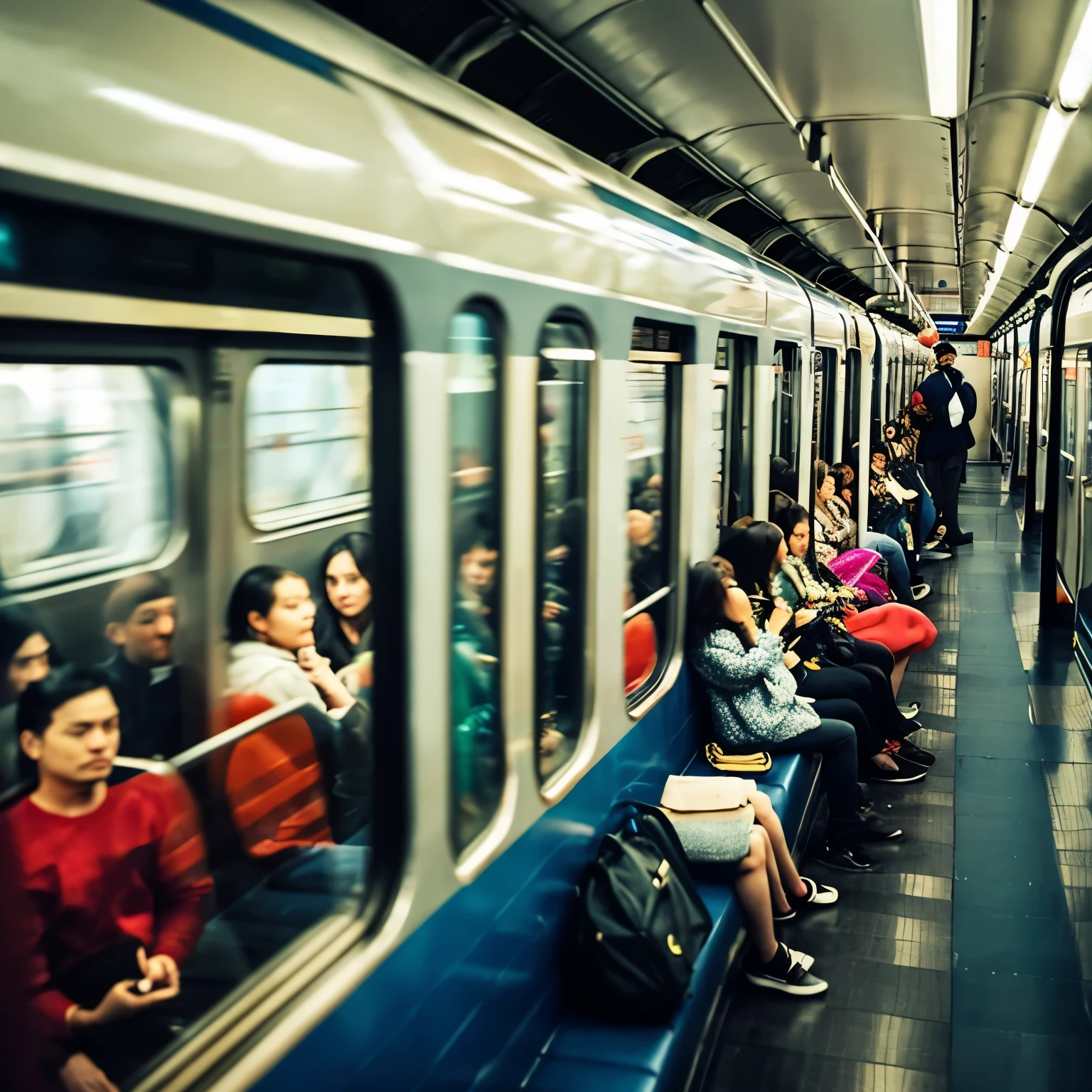 crowded train