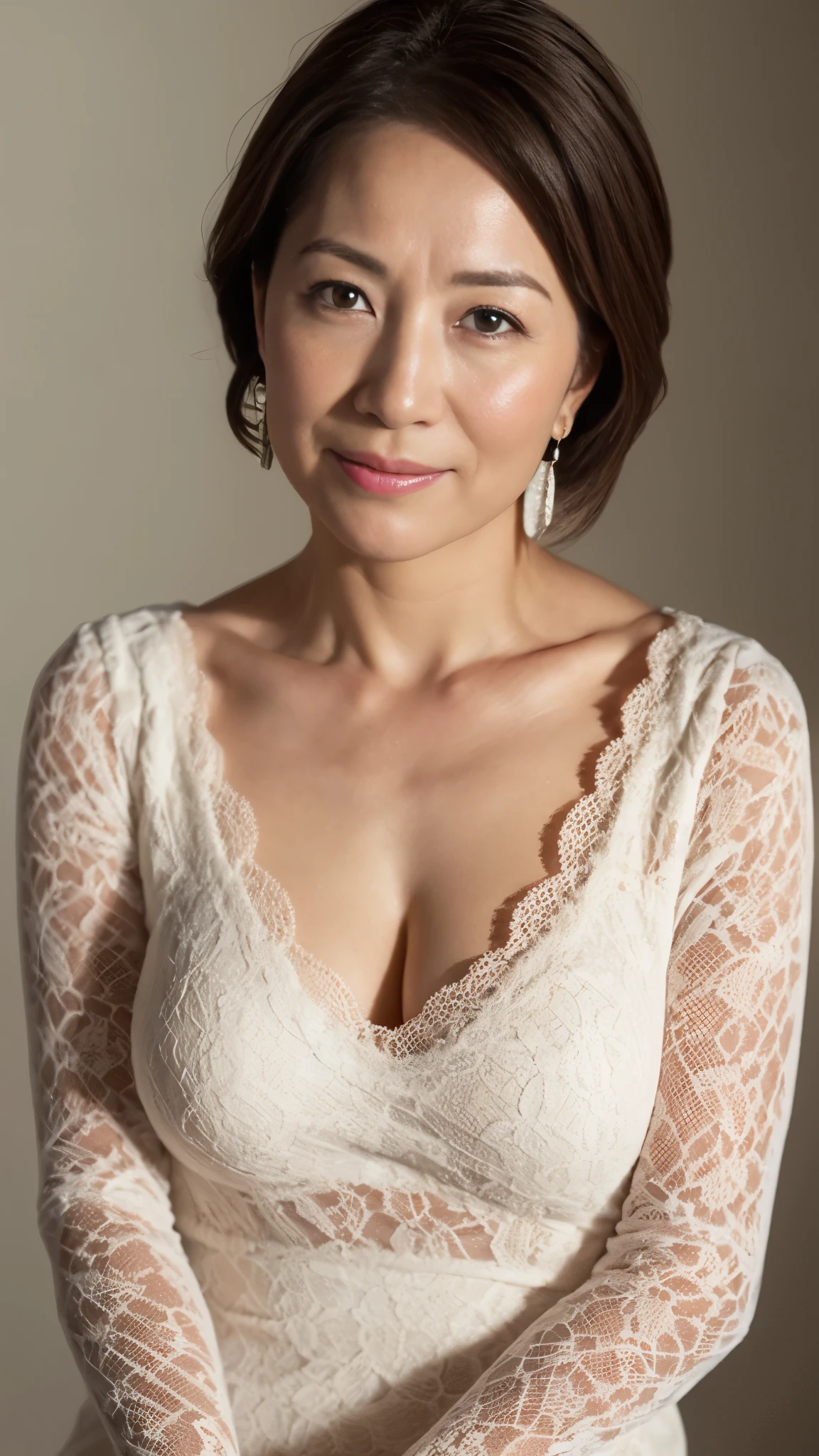 Face close-up, aunt, Get noticed, ((Fractal Art)), (((masterpiece))), 8K, Clear images, (((alone))), (((Older Japanese Mature))), Pure white background, Natural hairstyle, please lower your arms, wear a flashy bra, gravure, Look forward, ((Elderly mature woman with an old face)), Depict lips accurately,Red lips, Flashy makeup, (((alone))), (((Perfect Anatomy))), Elderly, Pure white background, gravure, Natural upright posture, Look forward, ((Obscene)), From the chest up, Highest quality, Very detailed, Realistic, Very detailed細なスキン, (1 Japanese Mature), (positive), 120 years old, Huge breasts, Mature College Professor, Glamour, sexy, Pure white skin, Looking at the audience,