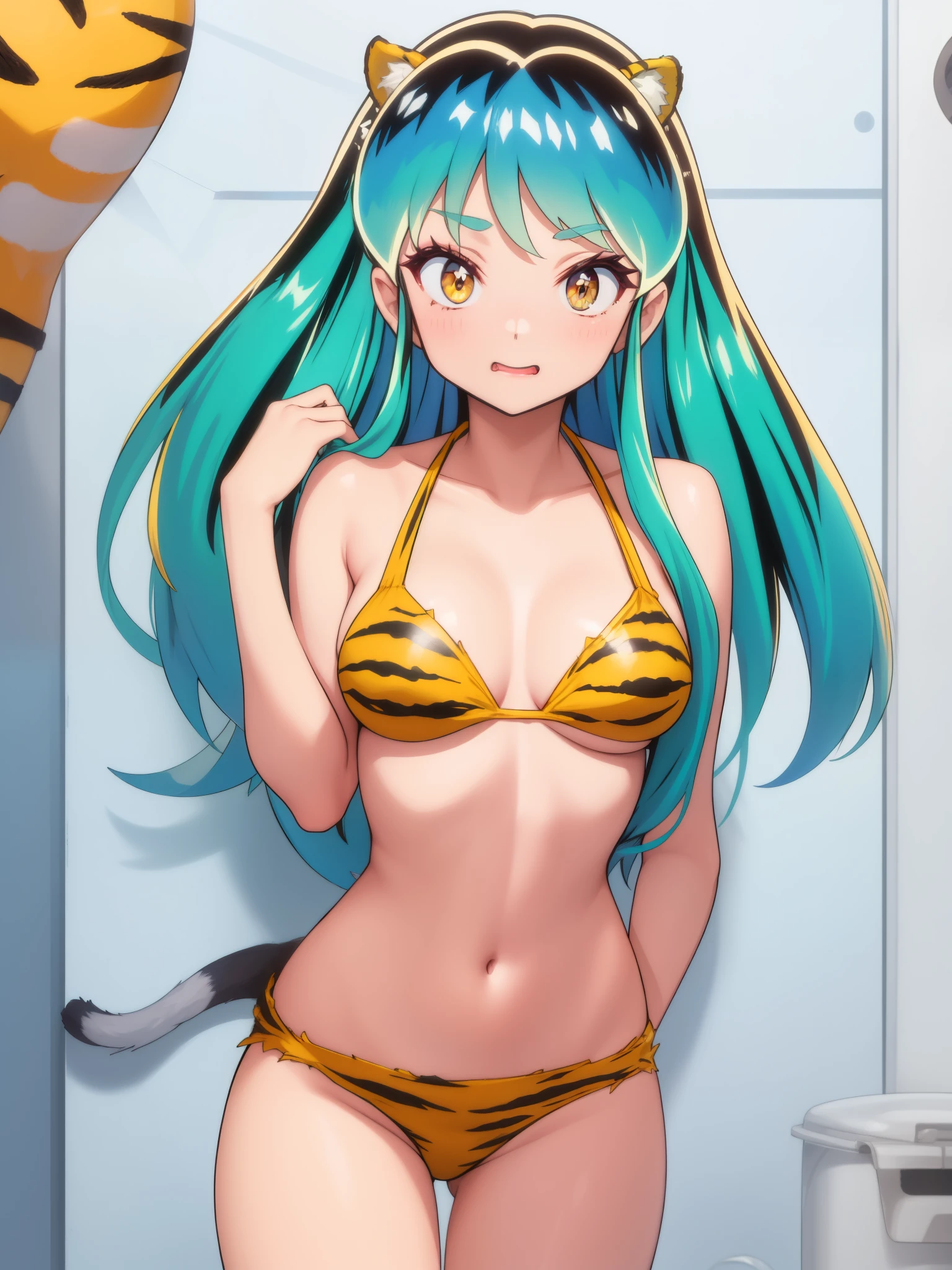 ram invader, bikini, Tiger Stripe, breastfeeding, , Hand Jaw, 1 person