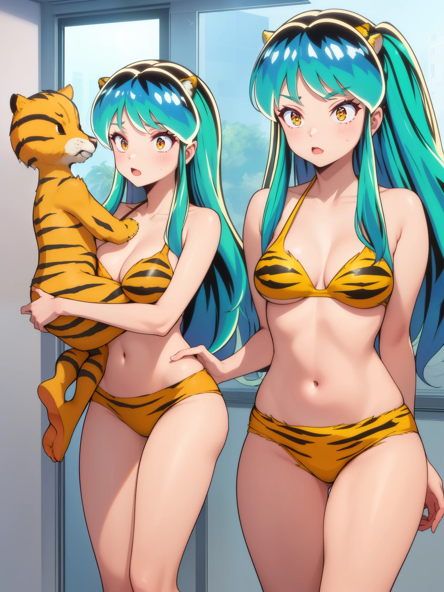 ram invader, bikini, Tiger Stripe, breastfeeding, , Hand Jaw, 1 person