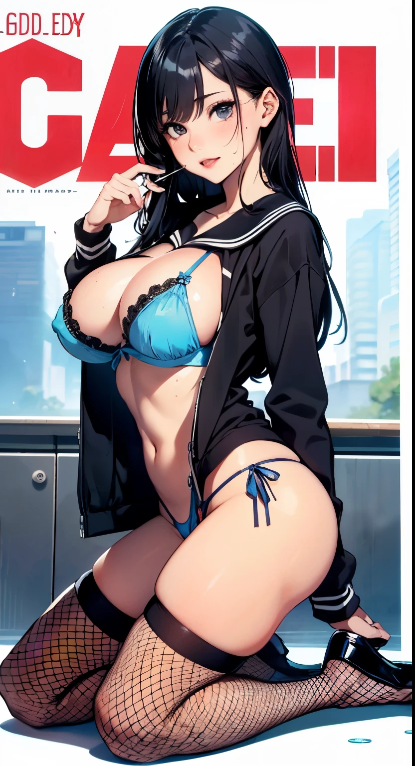 highest quality.masterpiece.very detailed.超High resolution.High resolution.photo texture skin.Realistic body.kind eyes.detailed eye description.bright red lipstick.a lot of sweat all over the body.A lot of white semen on the face.cute high school girl.naughty magazine cover.Cover of a gravure magazine.Beautiful high school girl who feels naughty.Super realistic live-action body.sexy and naughty pose.Colorful and sexy skimpy sailor suit costume.navel sticking out.Colorful fishnet tights.ample breasts,round and large chest,I-Cup Bust.highest qualityのウェーブのかかったカラフルな髪.Shy high school girl beauty.embarrassing.nipples are erect.I'm not wearing panties.I can see pubic hair.Sexy skimpy shiny colorful see-through bra.Too much bra exposed.nipples are visible.A large amount of pure white semen on the face and body.A large amount of love juice drips from the crotch.Beautiful high school girl gets excited by showing her crotch.cute high school girl.High school girl drooling from her mouth.Seductive schoolgirl,Erotic schoolgirl.beautiful schoolgirl woman.High resolution, Good feeling.young beauty.High school girl kneeling and sticking out her butt.From the side.