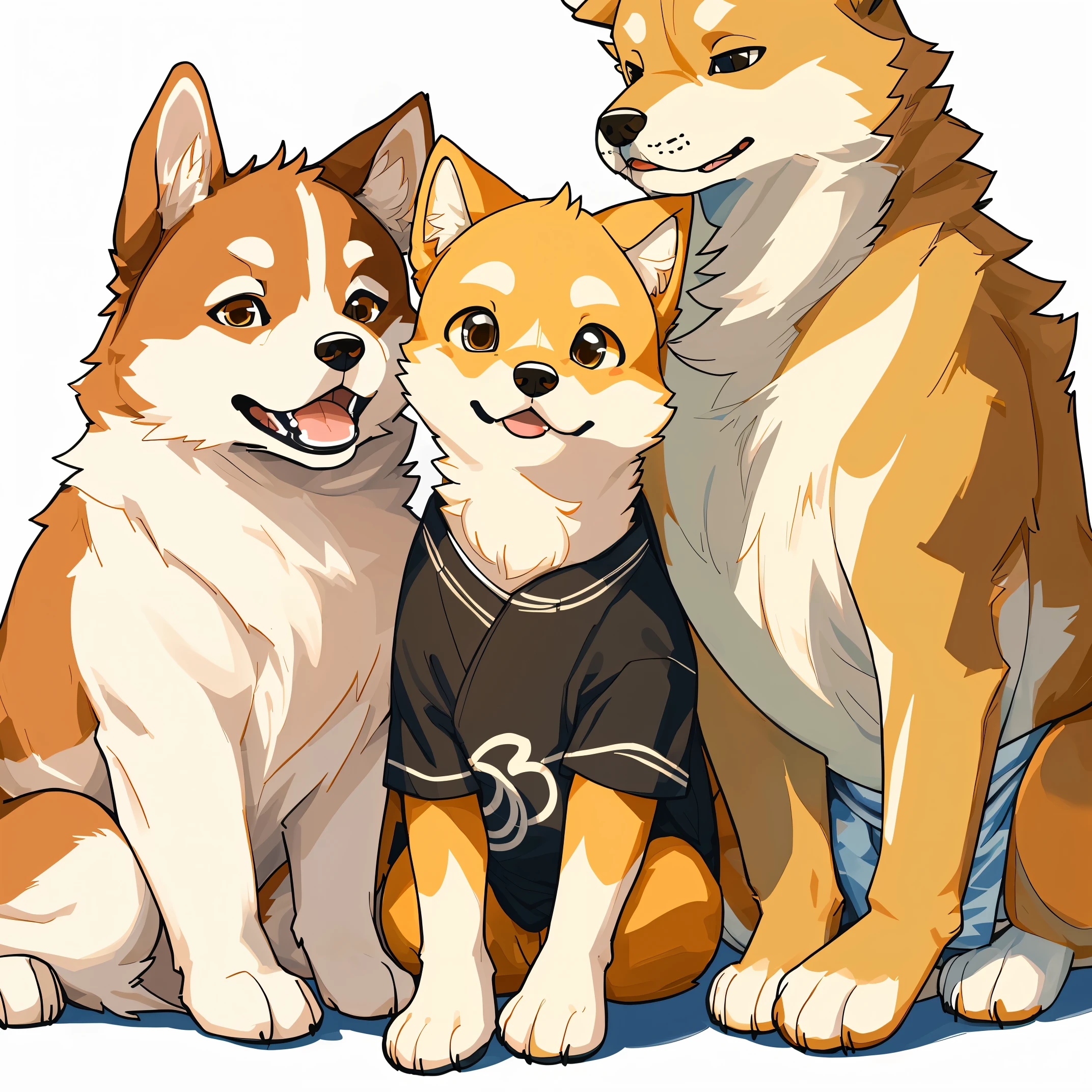 cartoon dog sitting on the ground with a white background, kawaii cute dog, anthropomorphic shiba inu, shiba inu dog, cute dog, shiba inu, japanese dog, shibu inu, shiba inu face, doge, cute corgi, cute single animal, inspired by Shiba Kōkan, shiba inu portrait.