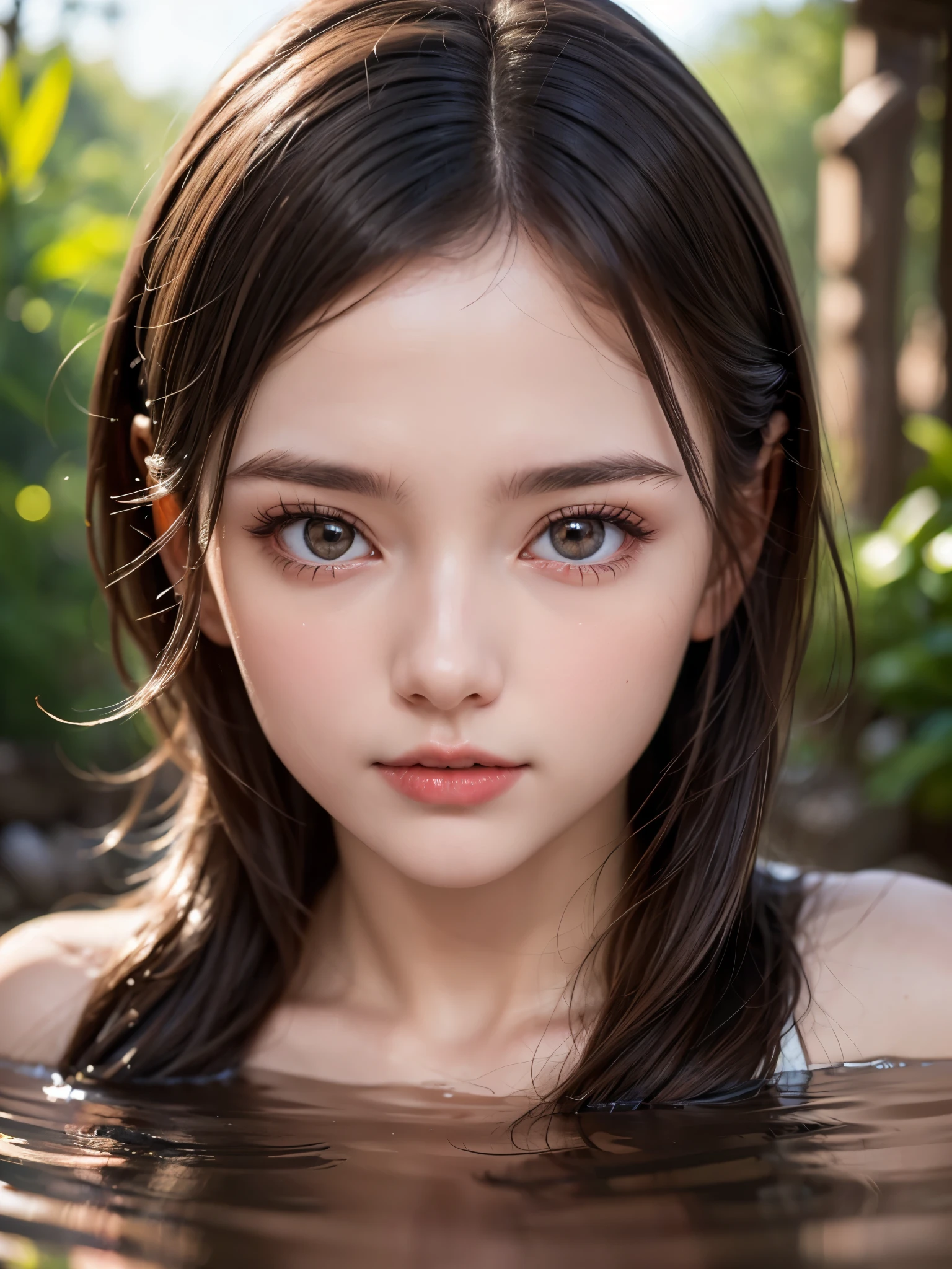 ln the forest，hillside，Quiet，Rustic，High-definition detail、hyper-detailing、cinematic ligh、ultra-realistic realism、Soft light、Deep field focus bokeh、