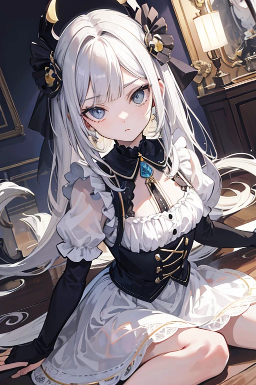 (masterpiece), best quality, expressive eyes, perfect face,uma linda garota demonio de longos cabelos negros ,olhos amarelos,seios grandes,cintura fina,muito bonita, Dutch angle