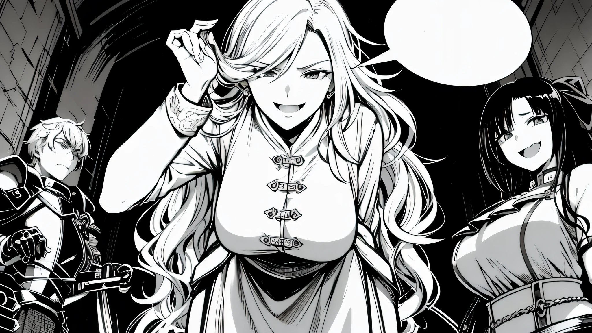 a cartoon of a group of women standing next to each other, black and white manga style, black and white manga panel, black and white manga, black and white manga page, black and white manga comic, in manga style, detailed manga style, Stunning manga art style, lineart tamanho grande, in manga style, manga illustration, sui ishida art manga