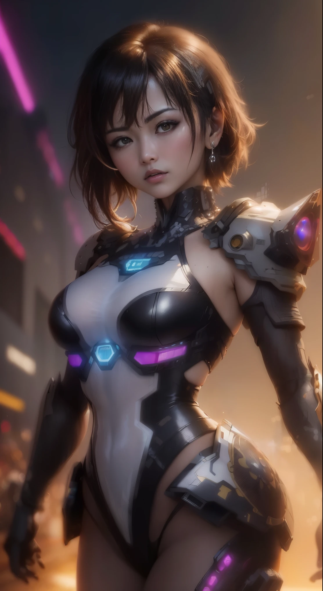 A female centaur，She is famous in the multiverse，She is both a female centaur, half human, half horse, half horse，It is also a female Yingzhao。She blends both images，The first is the head of a horse/neck/Shoulder these parts，After feminization，The upper body transforms into a beautiful female human，Female, half-centaur, half-human, half-horse, half-human，The second is the waist of the horse/hason/gluteal/Legs feminine，Female half-horse with beautiful woman's，Chimer，It's like a female human wearing a half-horse-like costume and making a seamless chimera，This chimerization is based on powerful futuristic technology。The ultra-wide-angle lens captures the image of her sleek and ethereal wings charging and leaping on the ionosphere。Her front half is distinctly feminine，Tall sexy body，Has K cup teardrop-shaped giant tit chest，It has a small man's waist butterfly spanning long legs，The half-horse part of the hind body，Embedded interface in the front half of the body hip position。The horse-shaped, half-horse torso form of her back body is completely female and humanized。A sexy bent dog-style shaped ribcage embedded in the lower back position of the beautiful woman's body from the upper end of the sternum/lower back/Ventral transverse。Then there are the sexy beauty's upright hips，Her entire body has been completely feminized，Including the half-horse part。Mechanized armor covers the legs with knee-shaped anti-joints and feet，And these parts are highly anthropomorphic，This makes her legs graceful and slender，Her four horse legs are bursting in length proportions, and she is slender and toned，Under the legs are skinny white feet dressed in Skyscraper Heels，Use Midjourney's advanced stroke tools and color palettes, as well as texture packs, model packs, and texture tools，Concentration，Femaleize all parts of her original equine physiologic appearance，And give these parts an ergonomic appearance，Fine treatment of the thoracic and abdominal cavity of the posterior body，As well as h