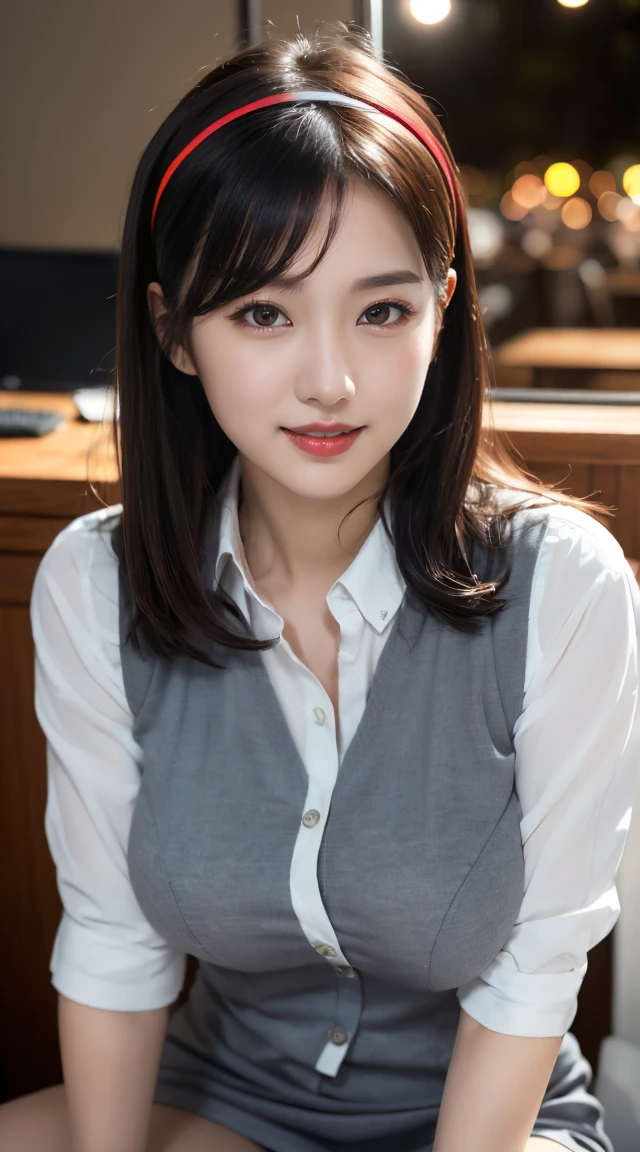 (((masterpiece))), (Beautiful Japanese Girl, Classmate, Landscape and innocence,cute) ,超A high resolution, Realistic, Ultra-detailed, 8k,highest quality, Very detailed, Detailed Background,Slender,Very beautiful Japanese girl, Detailed face:1.3), (Boyish short hair,Black-haired :1.4), (,cute系,Adorable 14 year oPerfect body:1.1), (Brown blazer, Lightブラウンのプリーツミニスカート,((Black high socks))), Provocative smile,Show me your beautiful teeth,Rosy Cheeks,非常にDetailed face、Detailed lips、Detailed eyes、 gravure idol,Clear Skin、,A Japanese high school with the school emblem on its chest, wonderful, In detail,(In the classroom), ((Full Body Shot)), Perfect Anatomy, Photorealistic,photograph, Perfect Skin, Warm air,(Beautiful thighs,Perfect feet without discomfort),Hopes and fears,Sexy pose looking at camera,Please show me your white underwear,Light