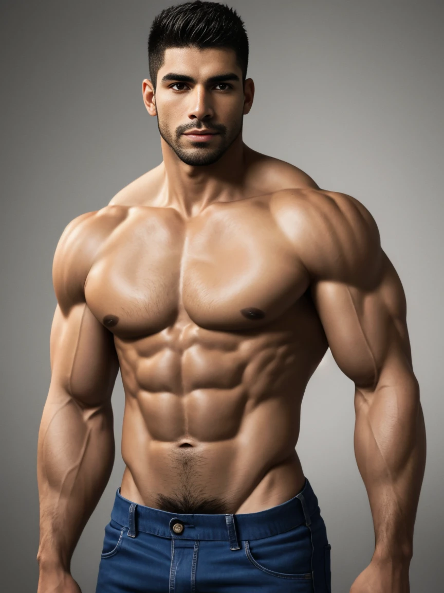 Muscular latin man with perfect body