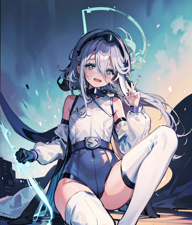 table top, highest quality,sleeping face up in bed,Crab crotch,please show me your boots,thigh high boots,glove,Strange thieves,elegant, 1 girl, muscular,cute, blushed, looking at the viewer, from below,body suit, prison,blue eyes, beautiful eyes, beautiful background, particles of light, Light of the sun, dramatic lighting, outside, shiny, realistic, table top, highest quality, super detailed, be familiar with, scenery, beautiful and fine eyes, fine hair