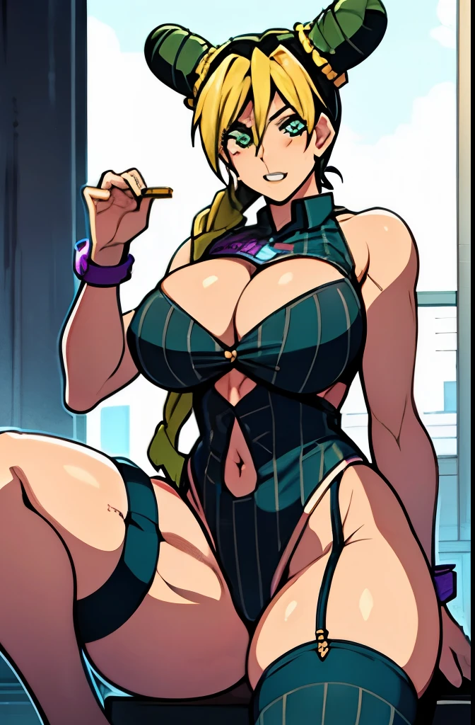 Jolyne, Big breasts, sexy, lingerie, thick legs