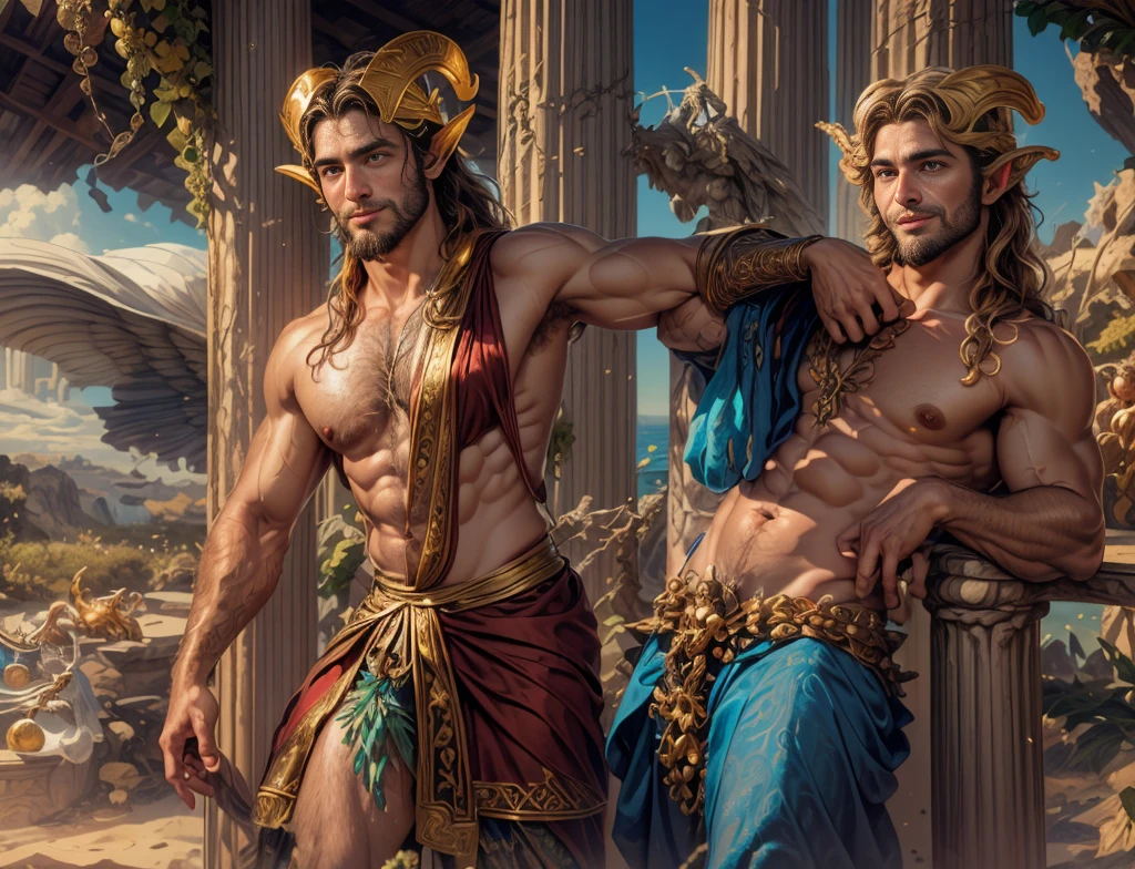 um retrato de(( um homem )) com barba, ((pernas musculosas)), ((peitoral forte e largo))in high definition, em 8K de ((um homem)) de 18 anos, (( Homem)), Deus do Mar, Deus do Oceano, Luthien, arte de deus, Deus da mitologia grega, Deus da Lua, Deus do amor e da paz, deus bonito, Mitologia do Deus da Terra, o deus Eros, Um retrato impressionante de um deus, Frank Kelly Freas, Estilo Karol Bak, ((beautiful face)), Ultra Definition, melhor qualidade, 32k ultra , Ultra HD