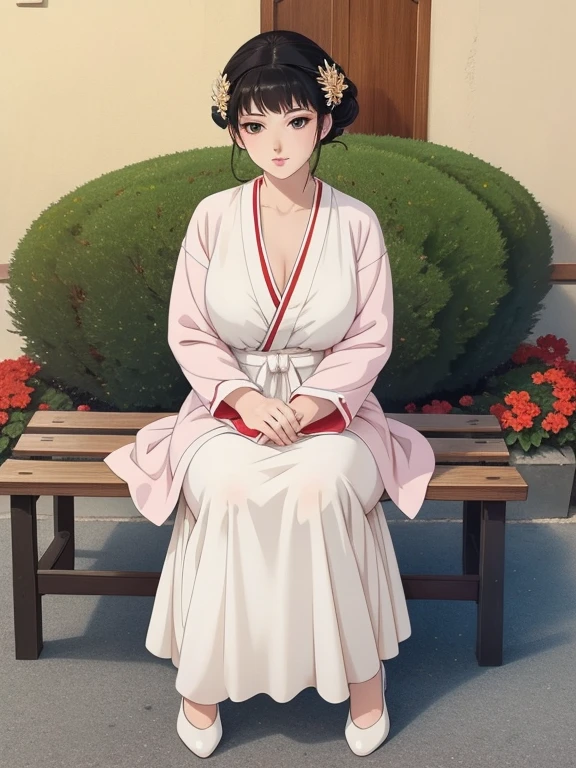 anime girl sitting on a bench with a candle and a white dress, beautiful alluring anime woman, seductive anime girl, extremely detailed artgerm, anime goddess, ig model | artgerm, guweiz, trending on cgstation, anime character; full body art, ! dream artgerm, beautiful anime woman, style of artgerm