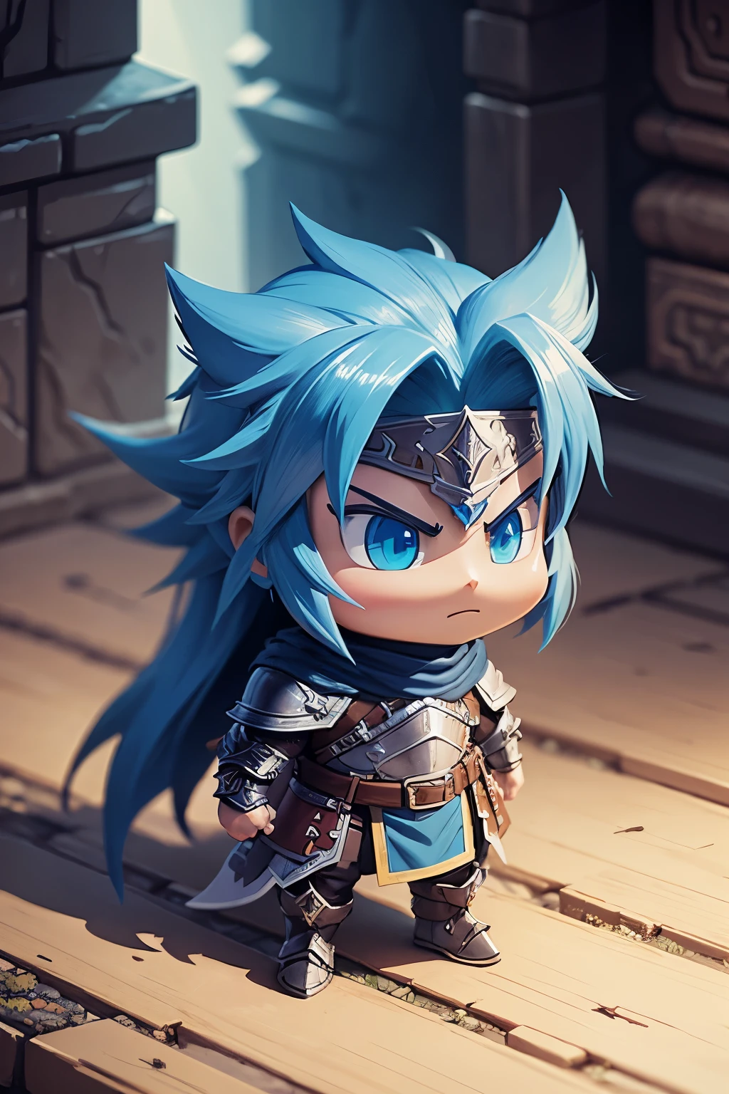 Final fantasy style, pixelated, character，cartoon，a warrior，rpg character，legendary hero，armor，2 d game isometric art，masterpiece，super detailing，digital quality at best