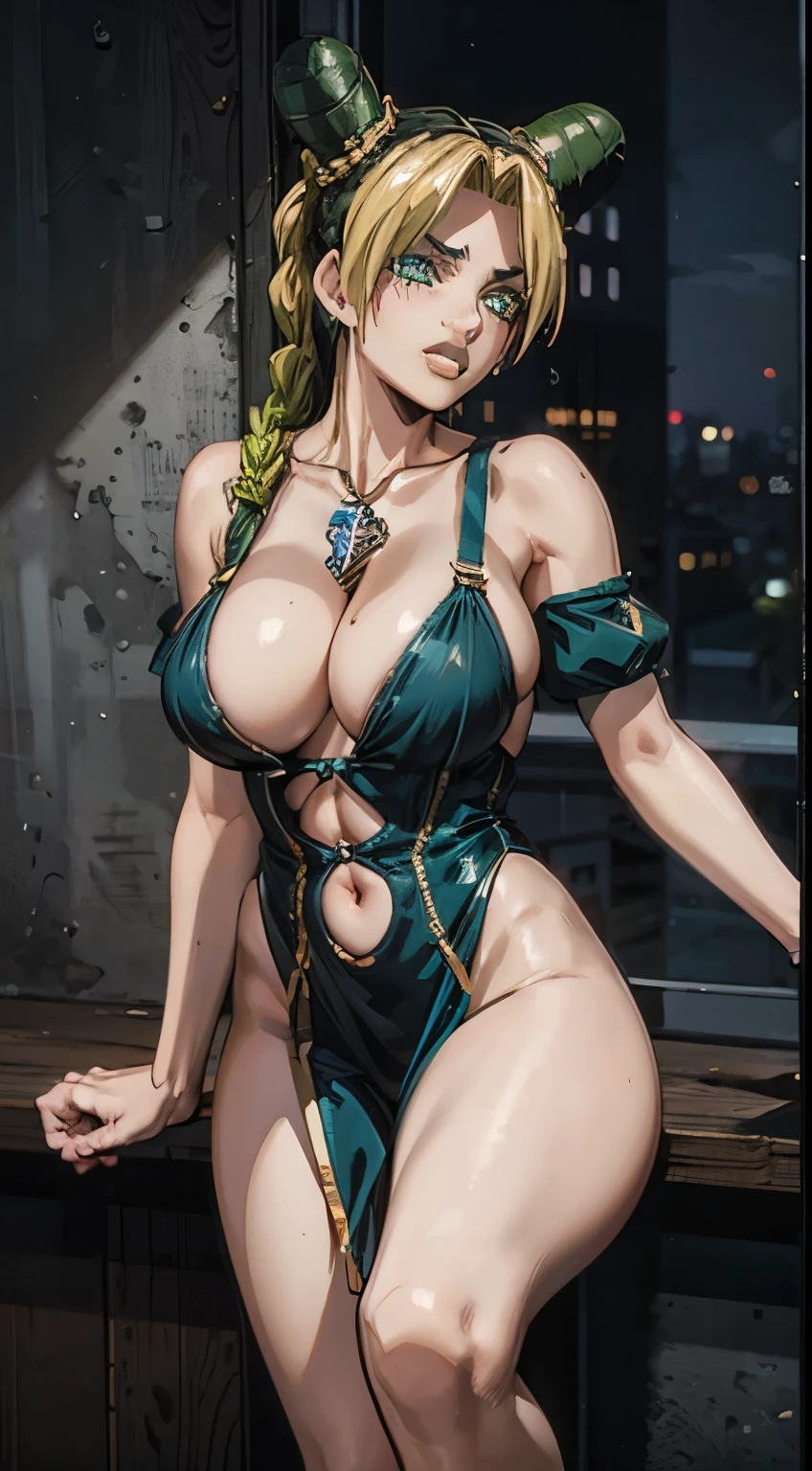 Jolyne, Big breasts, sexy, lingerie, thick legs