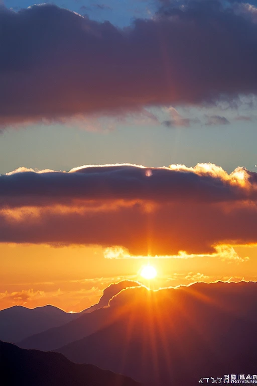 The first sunrise from Sakurajima, Kagoshima、Sakurajima covered in snow、No person、brightened、shining sun、hope