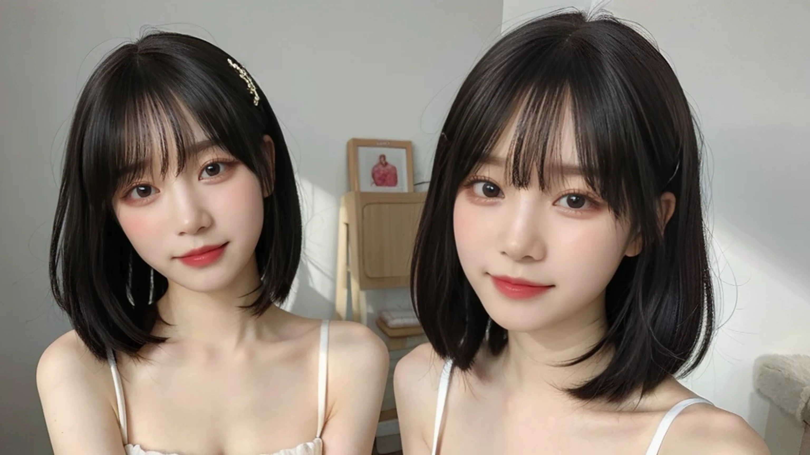 (16k、original photography、quality、​Masterpiece)、(actual、realism)、super detailed、ultra high resolution、1、Different opinions beautiful and delicate face、a smile、shrink、(slim waist) Beautiful and delicate skin、texture、flowing hair、professional lighting、、Description of and、条纹Description of and、bath