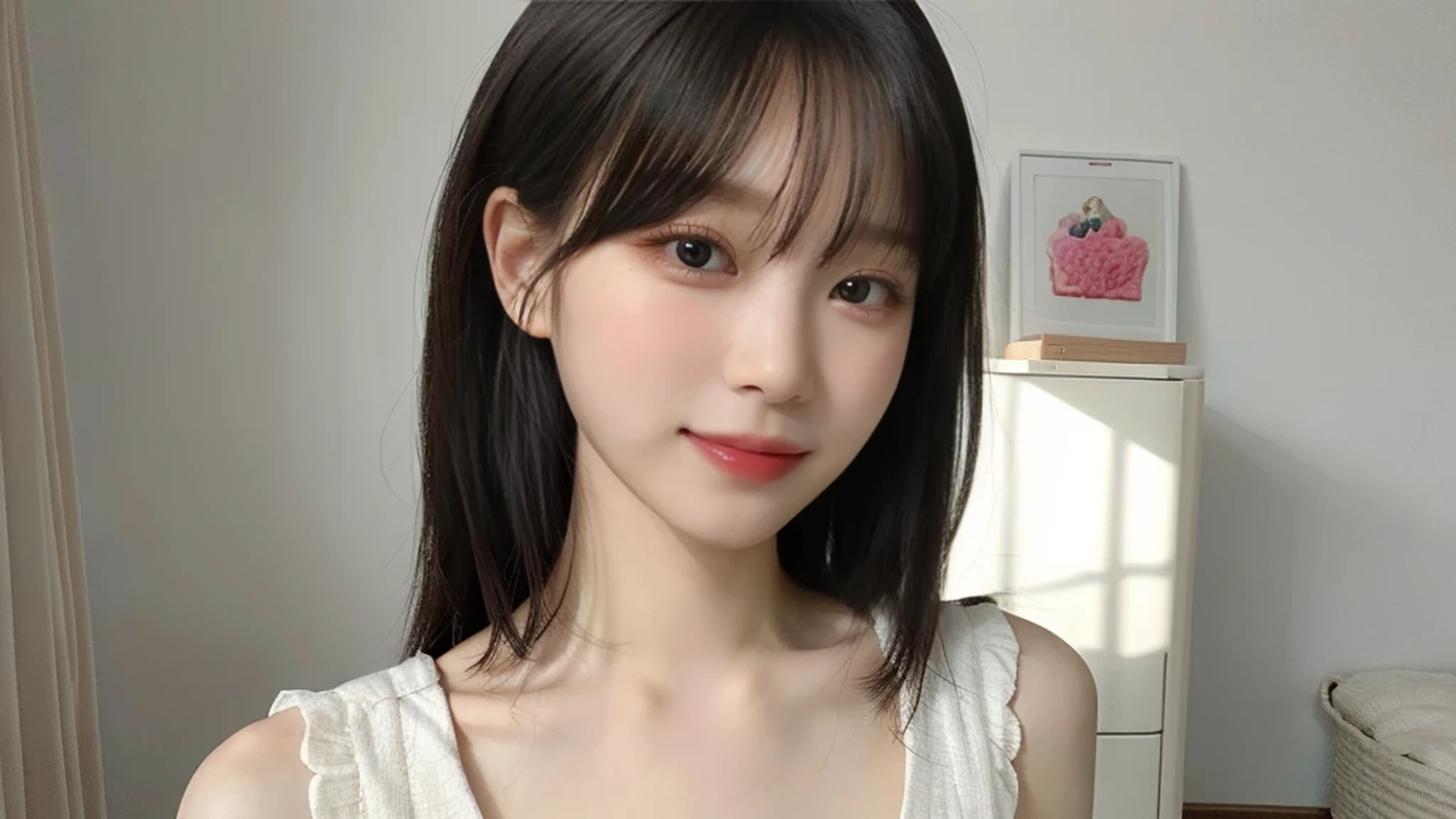 (16k、original photography、quality、​Masterpiece)、(actual、realism)、super detailed、ultra high resolution、1、Different opinions beautiful and delicate face、a smile、shrink、(slim waist) Beautiful and delicate skin、texture、flowing hair、professional lighting、、Description of and、条纹Description of and、bath