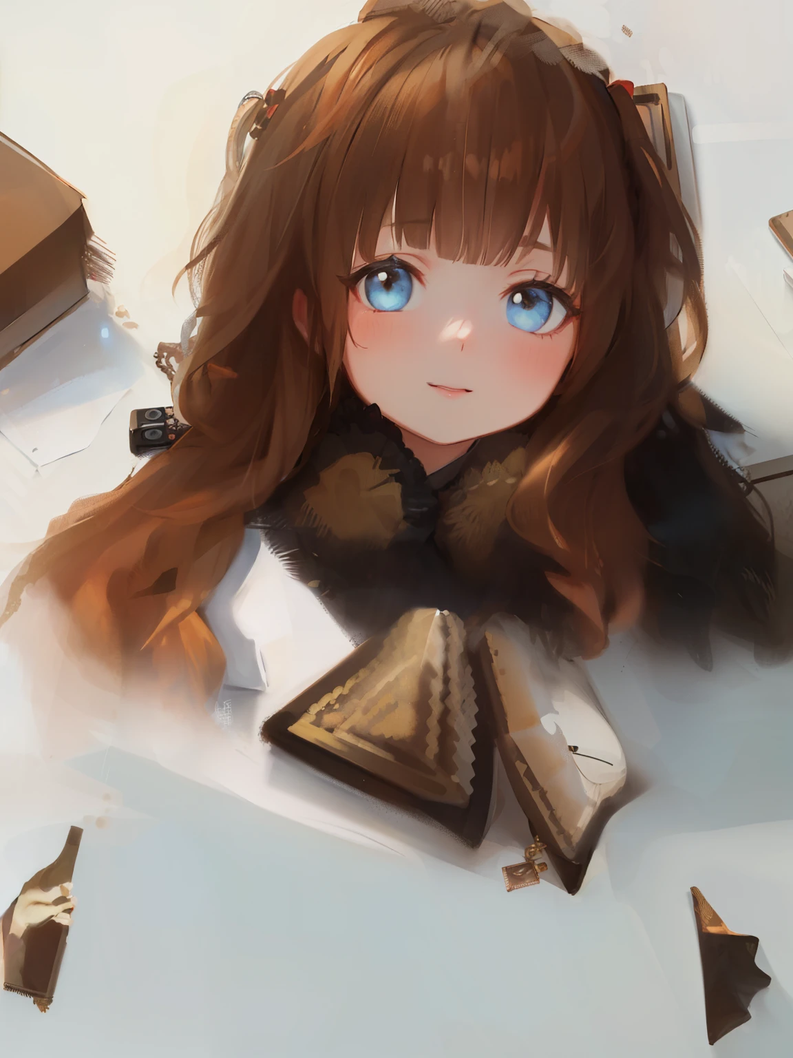 ((masterpiece,best quality)),1 girl, black kimono,prospect,brown hair,plump