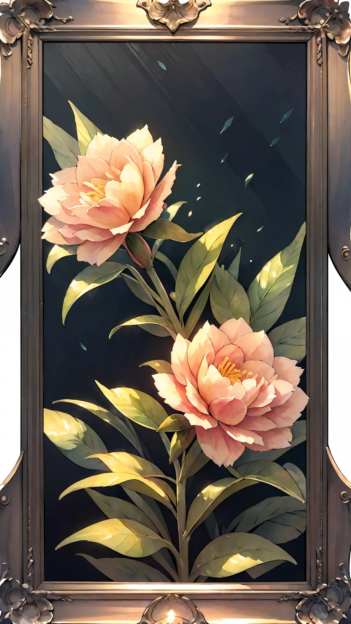 (8K, RAW photo, 最high quality, masterpiece:1.2), (watercolor painting), Flowers flutter, ((A frame full of camellias)), ((Extreme background bokeh, high quality, surreal, bright colors, ((very detailed))