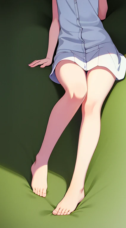 Miku,sleeping,(,whole body),bend your legs,White panties are visible,perfect hands,perfect feet,