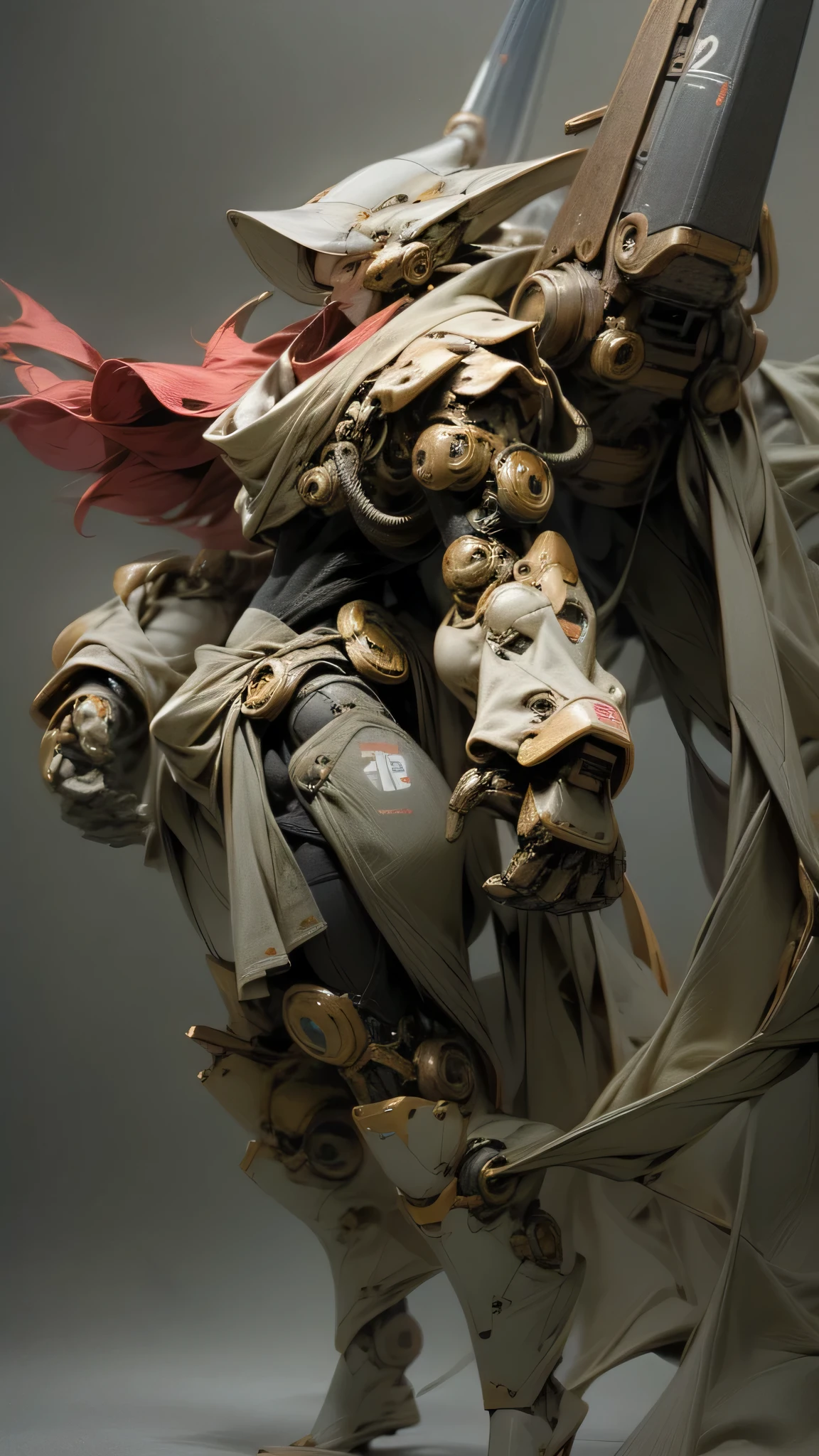 最high quality、best image quality、masterpiece、huge robot((Black body、huge propeller、missile pod、Gatling、two basics、Both arms、rugged design、floating in the air、strong body)),high quality、beautiful art、background((factory area)),pieces fly、Depth of written boundary、movie、visual art、perfect art、