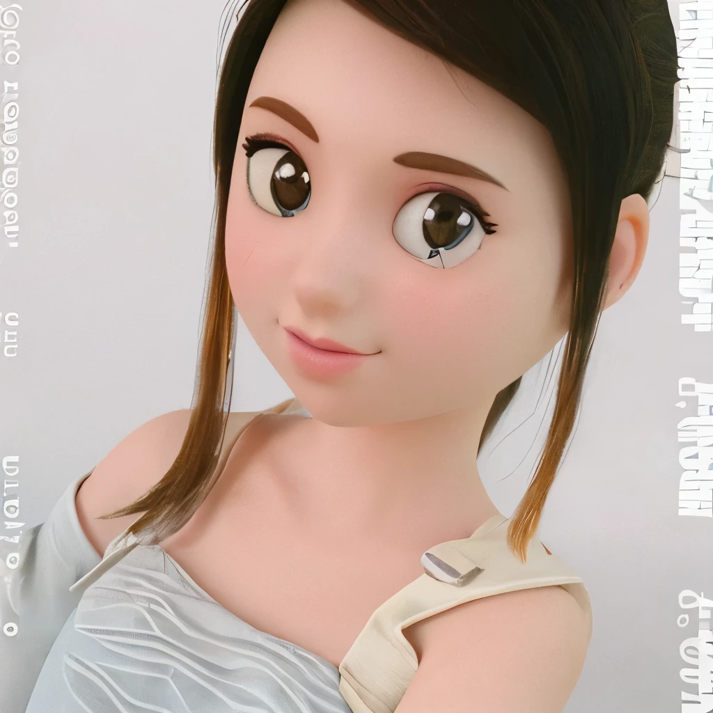 3D cartoon, 19-years-old girl, cute