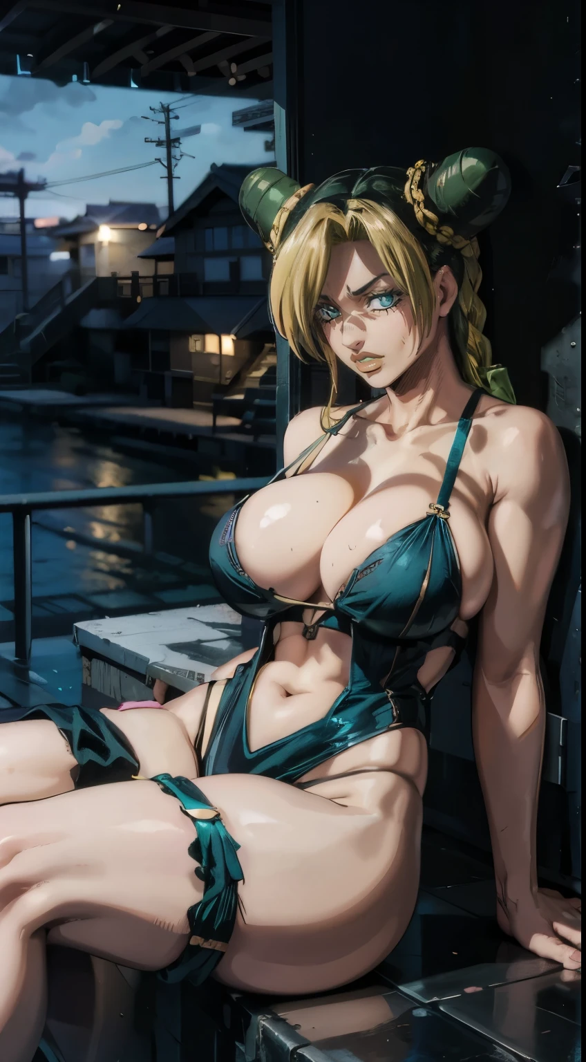 Jolyne, Big breasts, sexy, lingerie, thick legs