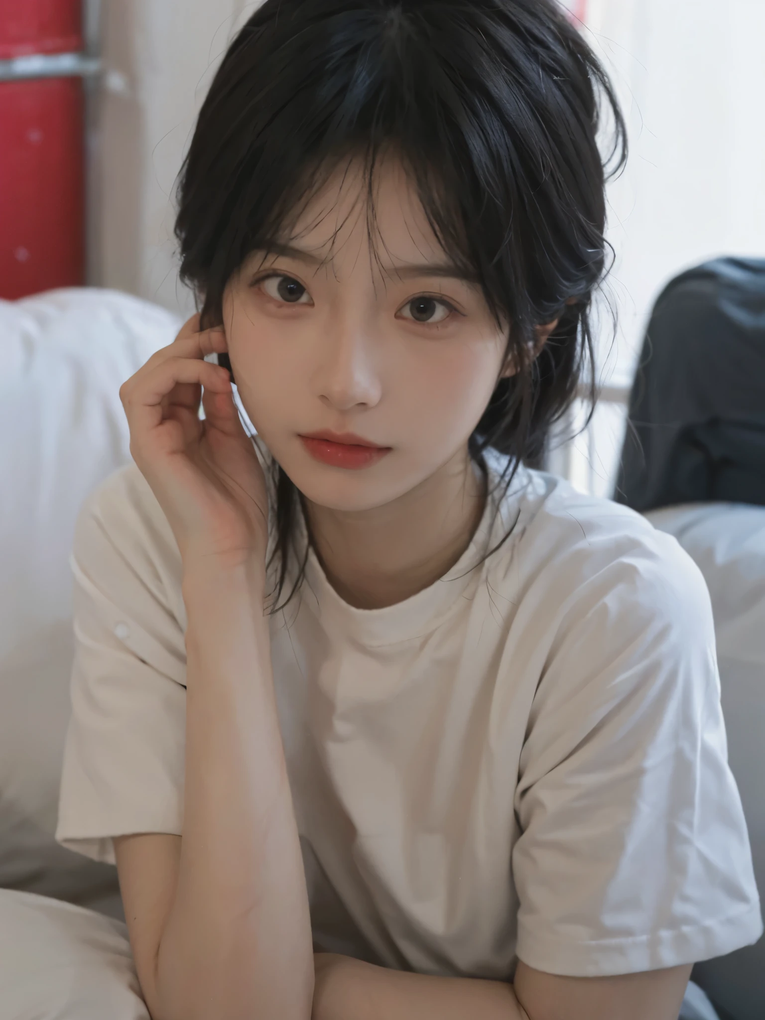 best quality, ultra high resolution, White background,(Upper body:1.4)(realistically:1.4), 2 girls, gold short sleeves,twin,A pair of eyes as clear as snow,Royal sister,Pure girl,looking at the audience, close up ,