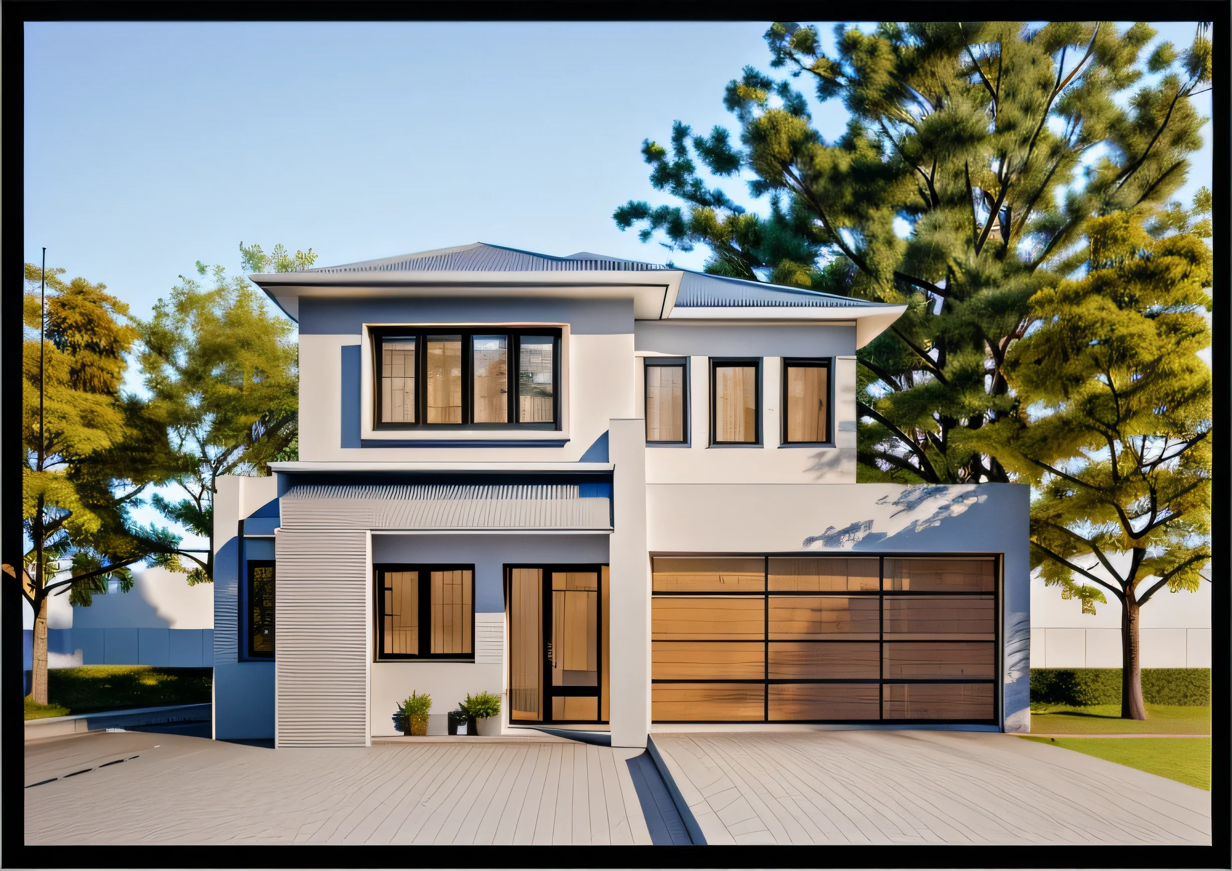 rendering of a modern residential townhouse, professional render, wide angle exterior 2023, highly detailed render, high quality rendering, realistic render, architectural render, high-quality render, detailed rendering, hyper-realistic render, hyper - realistic render, very realistic 3 d render, high render, realistic rendering, very realistic render