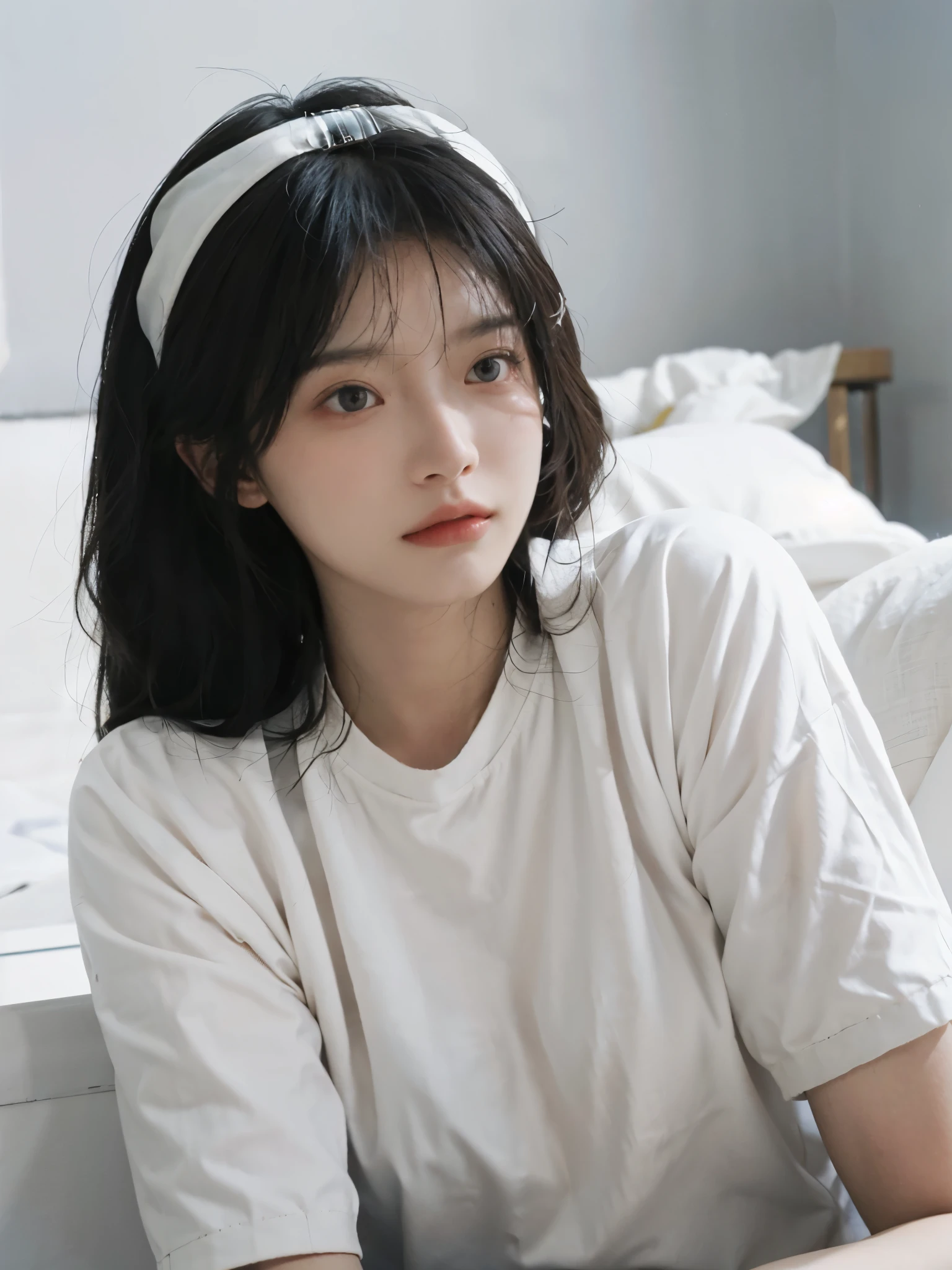 best quality, ultra high resolution, White background,(Upper body:1.4)(realistically:1.4), 2 girls, gold short sleeves,twin,A pair of eyes as clear as snow,Royal sister,Pure girl,looking at the audience, close up ,