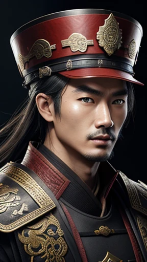 oriental、Man wearing ancient Chinese leather armor、ancient chinese hairstyle man、three kingdom、multiple warlords、highest quality、masterpiece、ultra high resolution、(Photoreal:1.4)、game poster、fire、leather hat