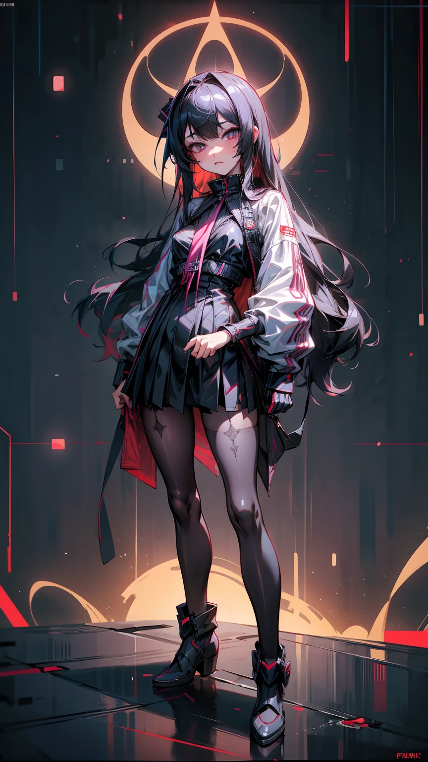 Anime girl standing on city street in leather skirt and black erotic lingerie, long-haired Ilya Kuvshinov, Guviz style artwork, anime art wallpaper 8 K, Guvitz on art station Pisif, Guwiz on Pisiv art station, cyberpunk anime art