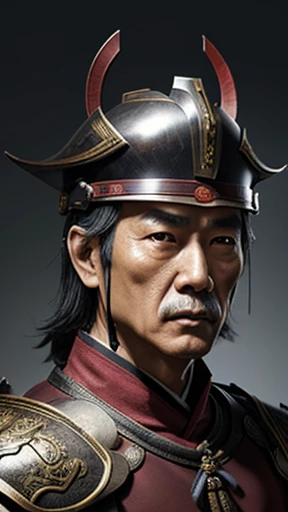 oriental、elder、A man wearing ancient Chinese leather armor、ancient chinese hairstyle man、three kingdom、General、highest quality、masterpiece、ultra high resolution、(Photoreal:1.4)、game poster、no background、wore a leather helmet、It's solo