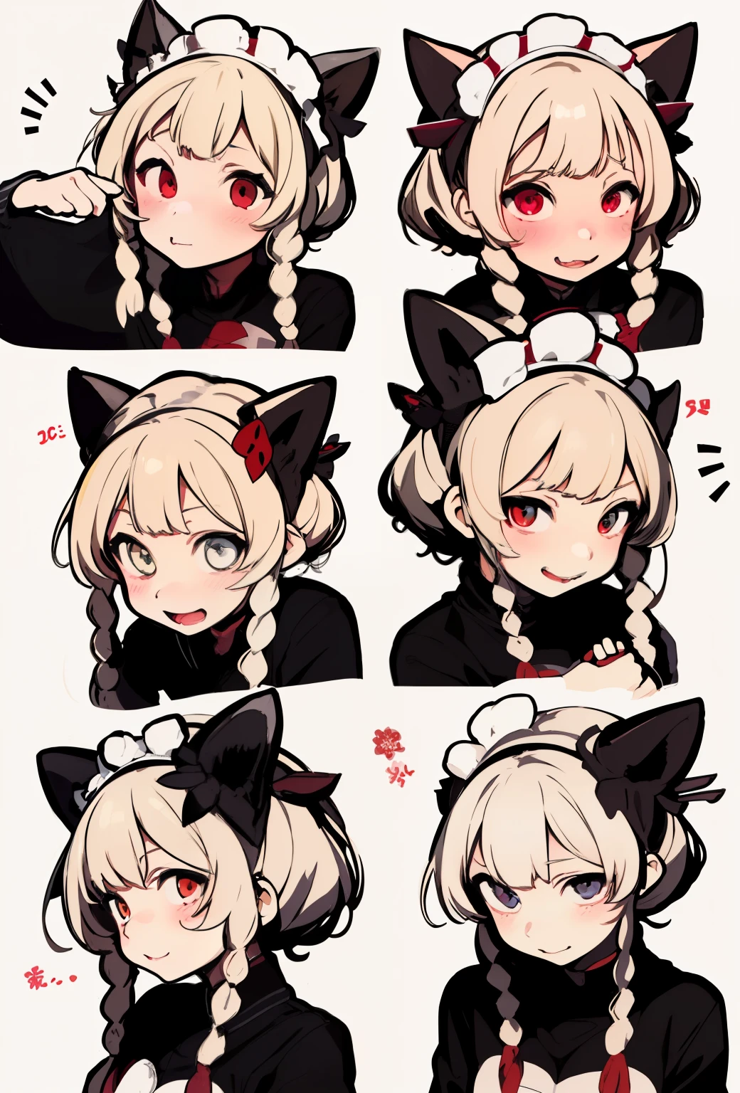 Close-up of various photos of cats, Kantai Collection Style, cute expression, 彼女はcute expression豊かな顔をしています, From Dolls Frontline, girls front line style, change, cute anime face, cute anime girl portrait, small curvy change, cute face, cute anime style, full of expressions, cute art style, anime moe art style