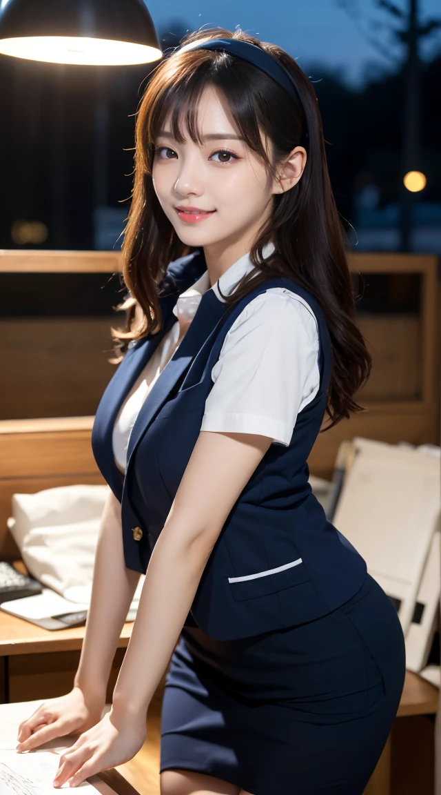 ((masterpiece, best quality,  FHD, 16K :1.3)) ,Japanese  woman, 59 years old, thicc ,Office Suit tight Skirt, s Office,